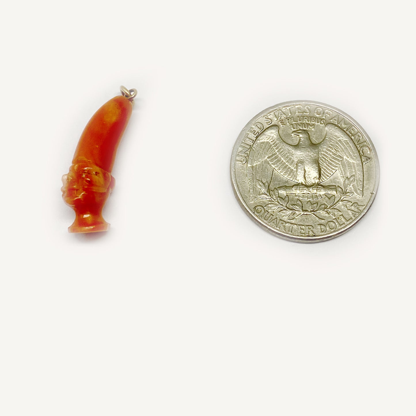 Antique 9k Mediterranean Coral Jester Head Pendant, Victorian Punch's Head, Court Fool, Coral Pendant, 9 ct Gold, Lucky, 1800s Coral