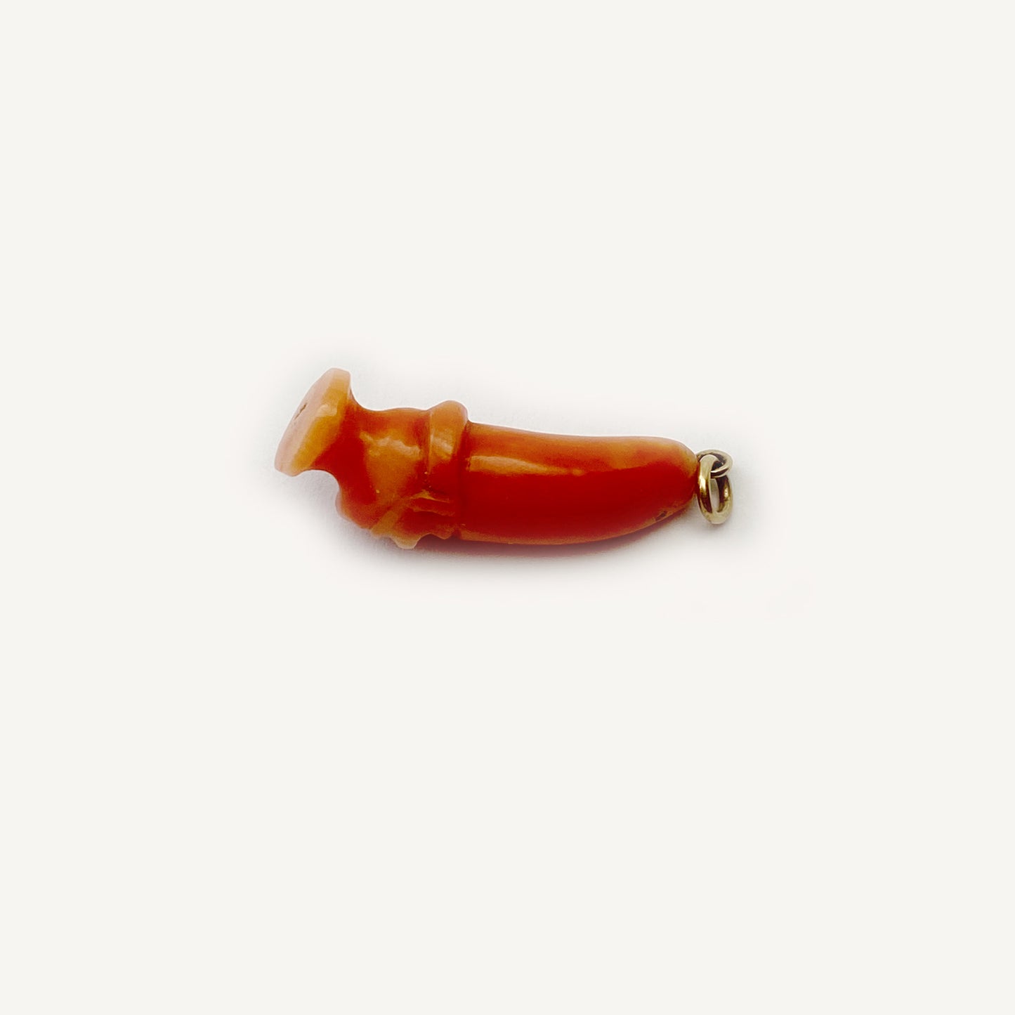 Antique 9k Mediterranean Coral Jester Head Pendant, Victorian Punch's Head, Court Fool, Coral Pendant, 9 ct Gold, Lucky, 1800s Coral