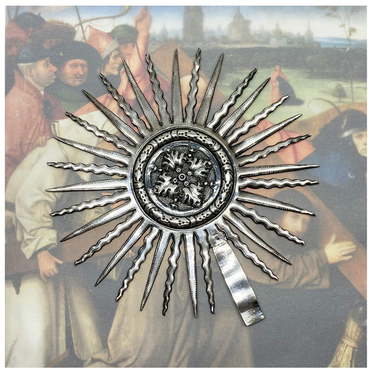 Antique Silver Santos Halo, 1800s Religious Crown, Portuguese Silver, Santos Aureole Halo Corona, Altar Tiara, Figure, Spanish Colonial