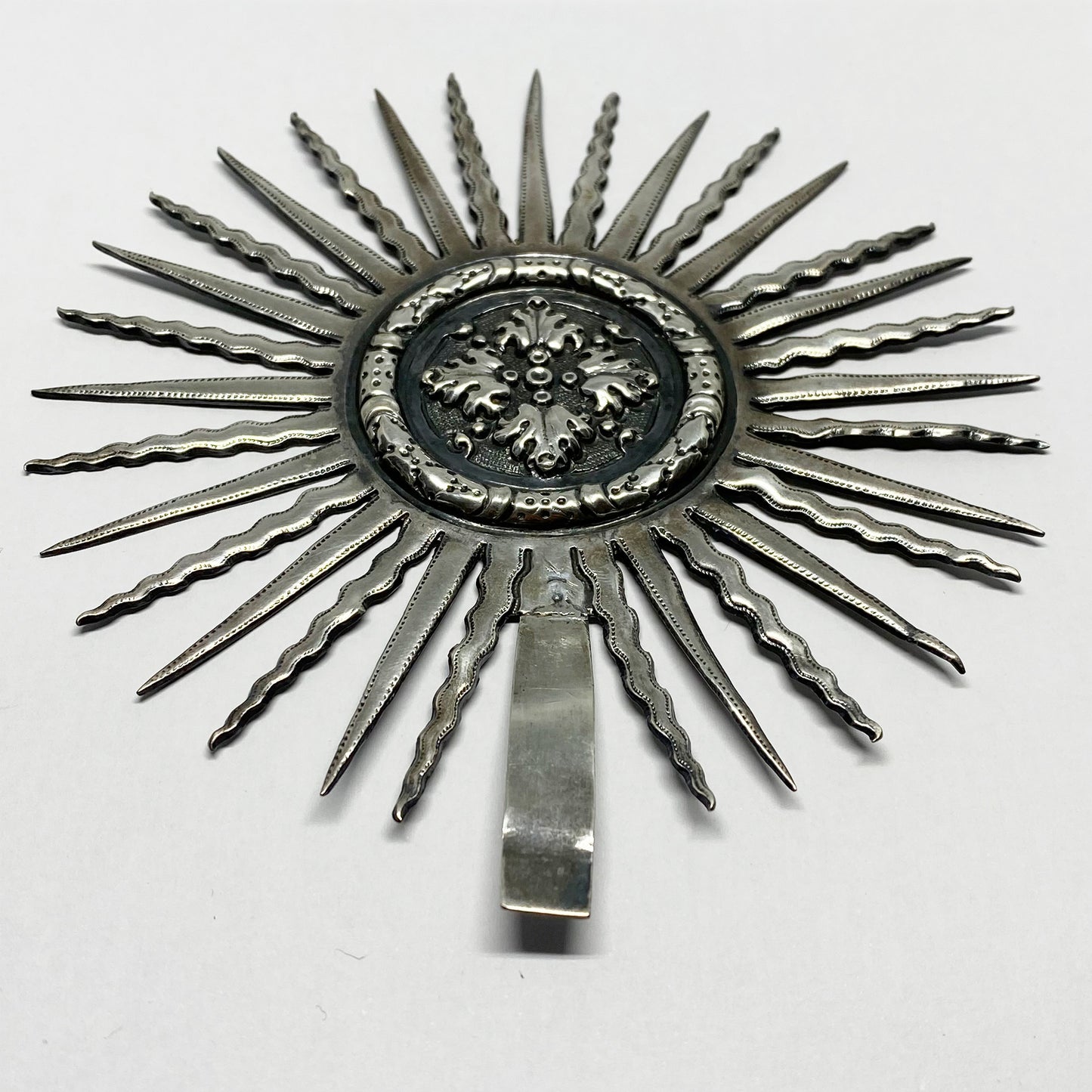 Antique Silver Santos Halo, 1800s Religious Crown, Portuguese Silver, Santos Aureole Halo Corona, Altar Tiara, Figure, Spanish Colonial