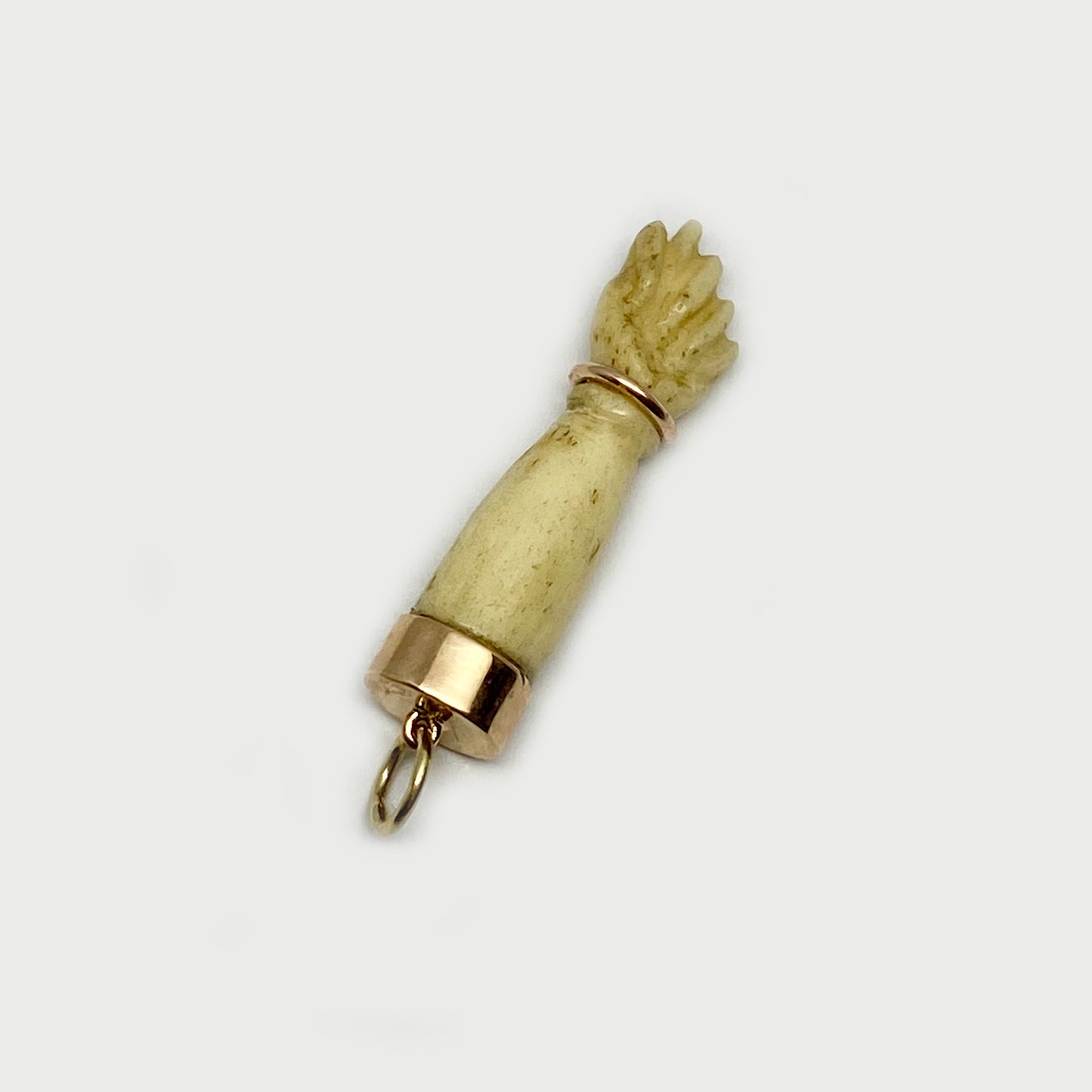 Antique 14K Gold Bone Figa Charm