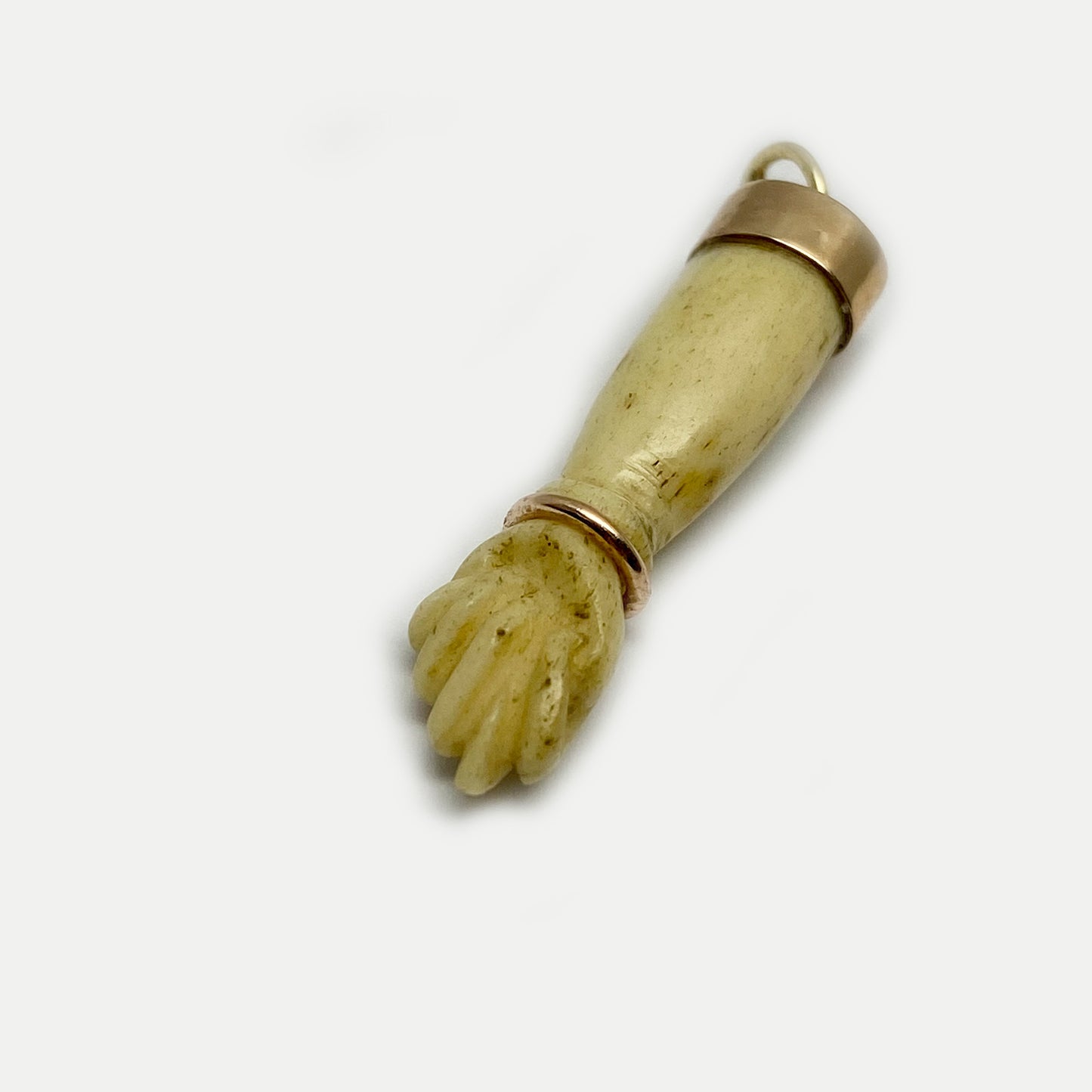 Antique 14K Gold Bone Figa Charm