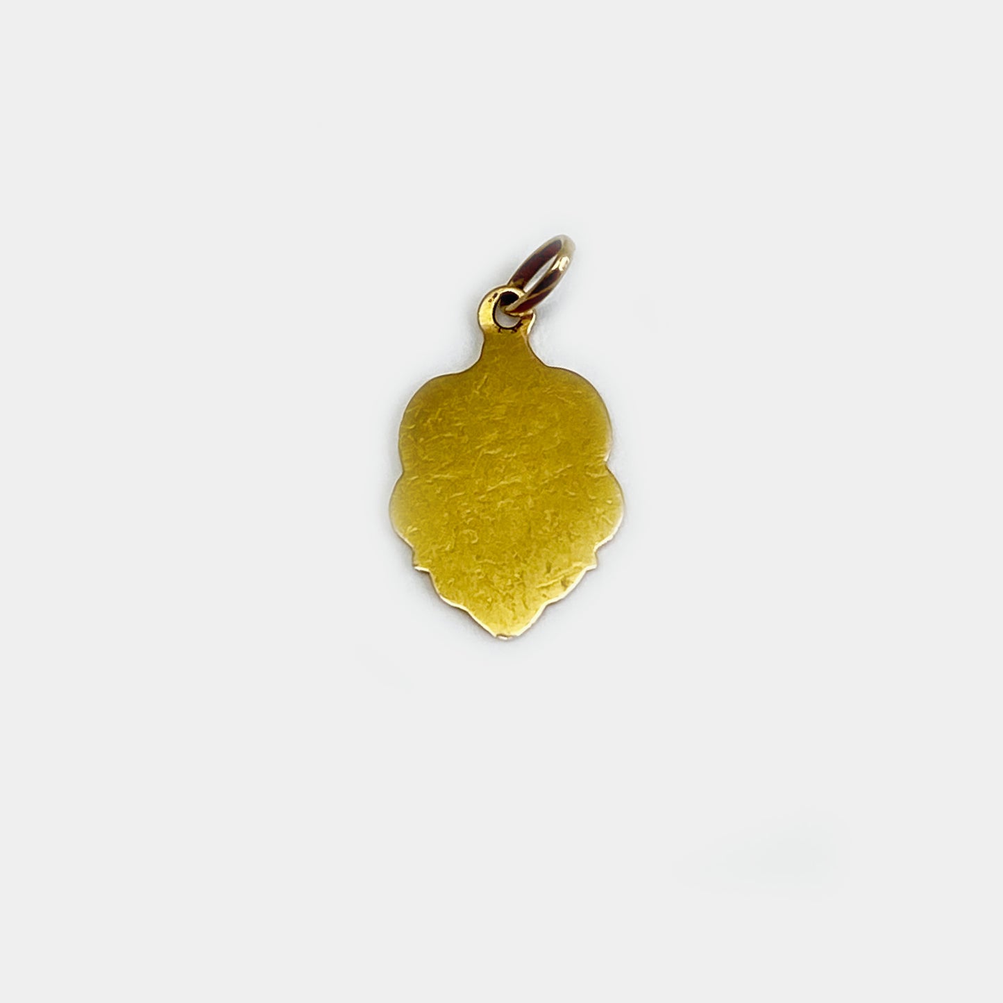 Antique 18k Gold Religious Medal, Our Lady Pendant