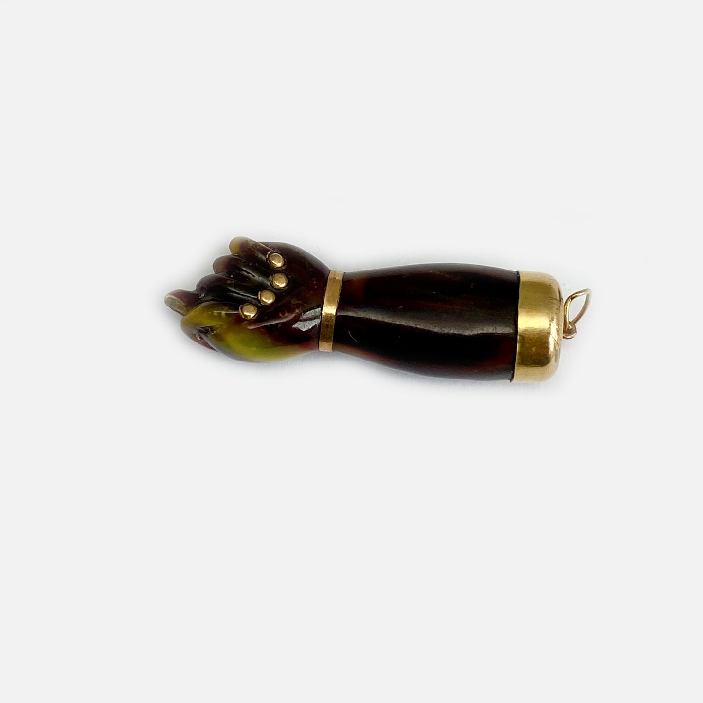 Vintage Figa, 1960s, Brownish Green Tone Celluloid, Figa Charm