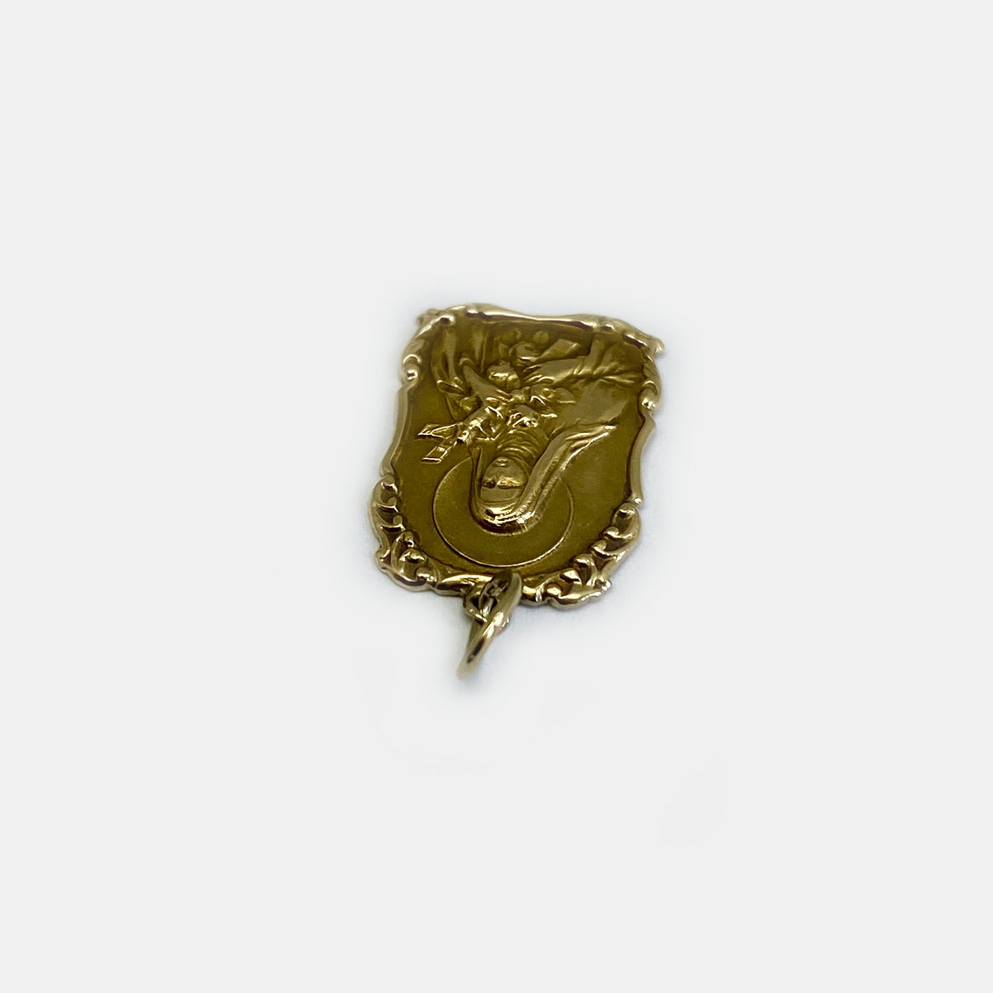 Vintage 18k Gold Religious Medal, Our Lady Pendant