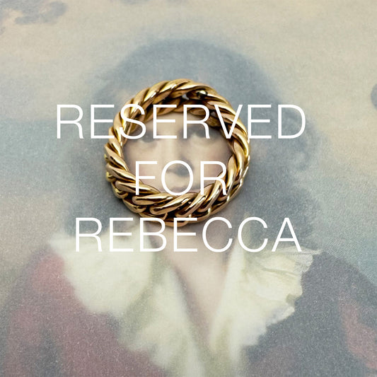 Antique 18K Gold Chain Link Band, Flexible Curb Link Ring, Victorian Era Unisex Gold Ring, Size UK O / US 7.25 Continental Ring