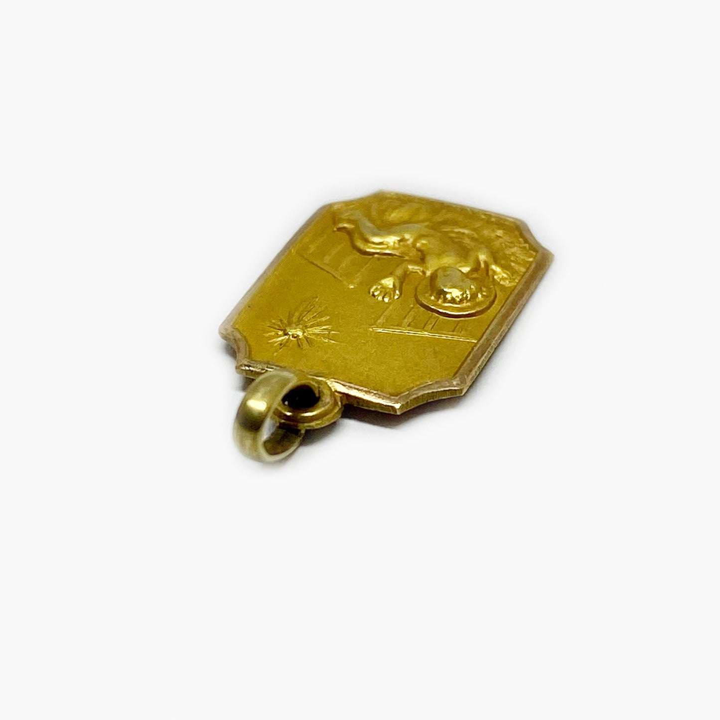 Vintage 9k Gold Religious Medal, Baby Crib Medal Pendant