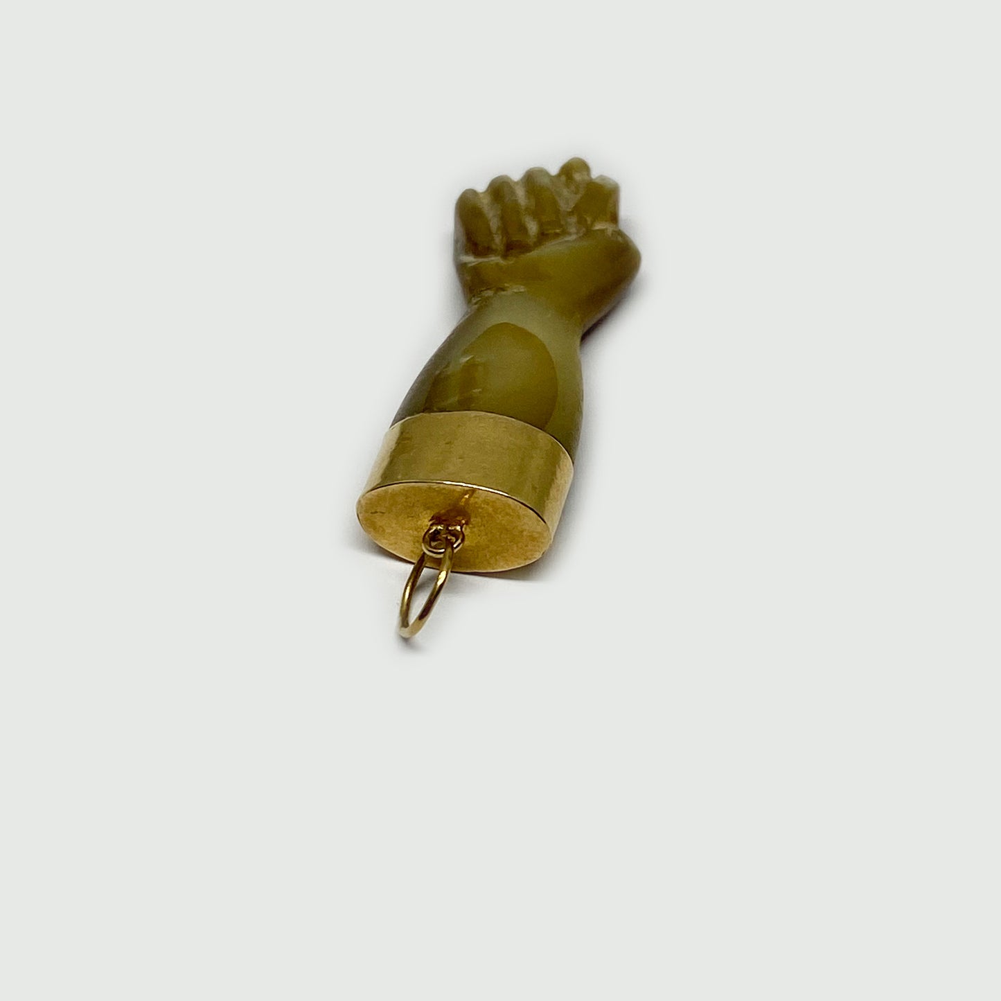 Antique 14k Gold Abalone Brownish Figa Charm