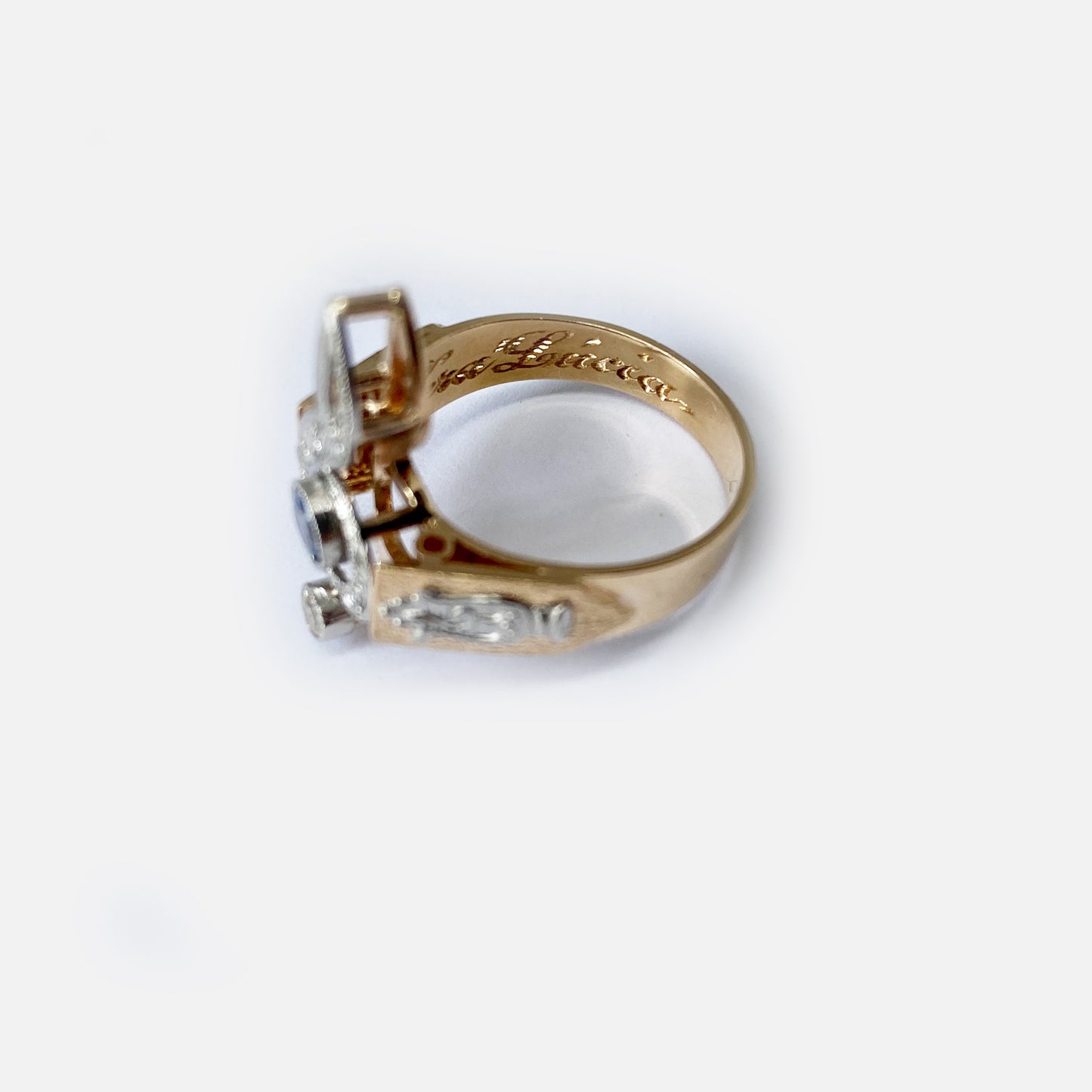 Vintage 16k Gold Music Note Ring