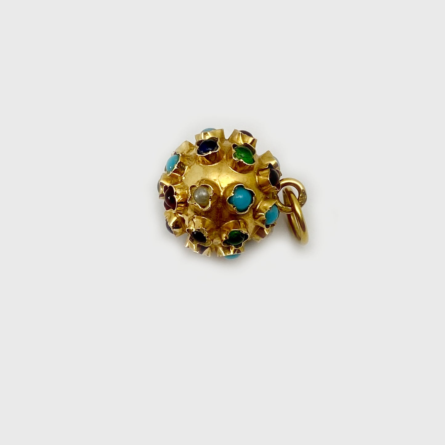 Vintage 18k Gold Sputnik Ball Pendant