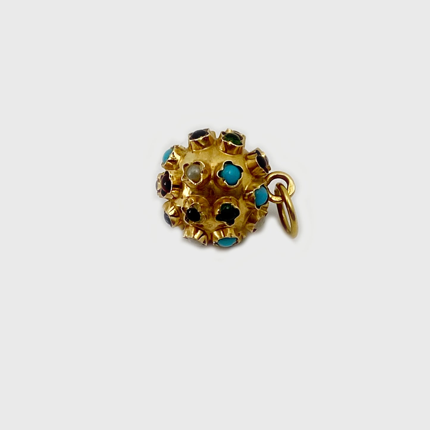Vintage 18k Gold Sputnik Ball Pendant