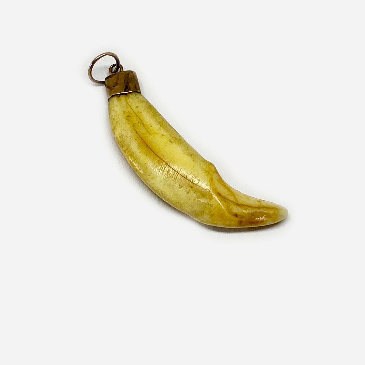 Antique 9k Gold Tooth Amulet, Victorian Animal Pendant