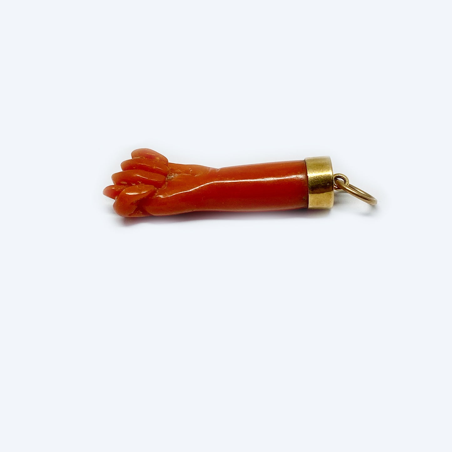 Antique 14K Gold Fold Figa Charm