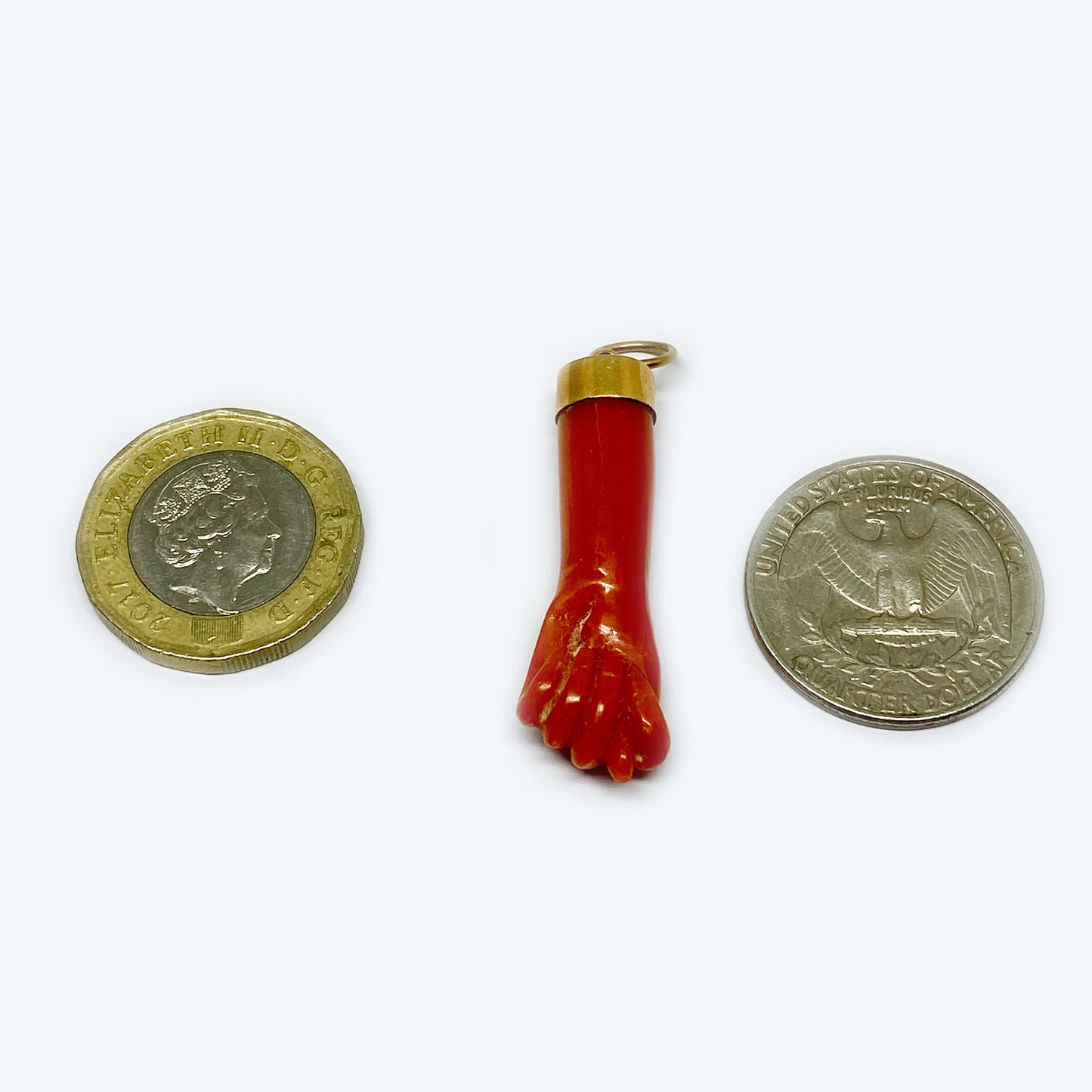 Antique 14K Gold Fold Figa Charm