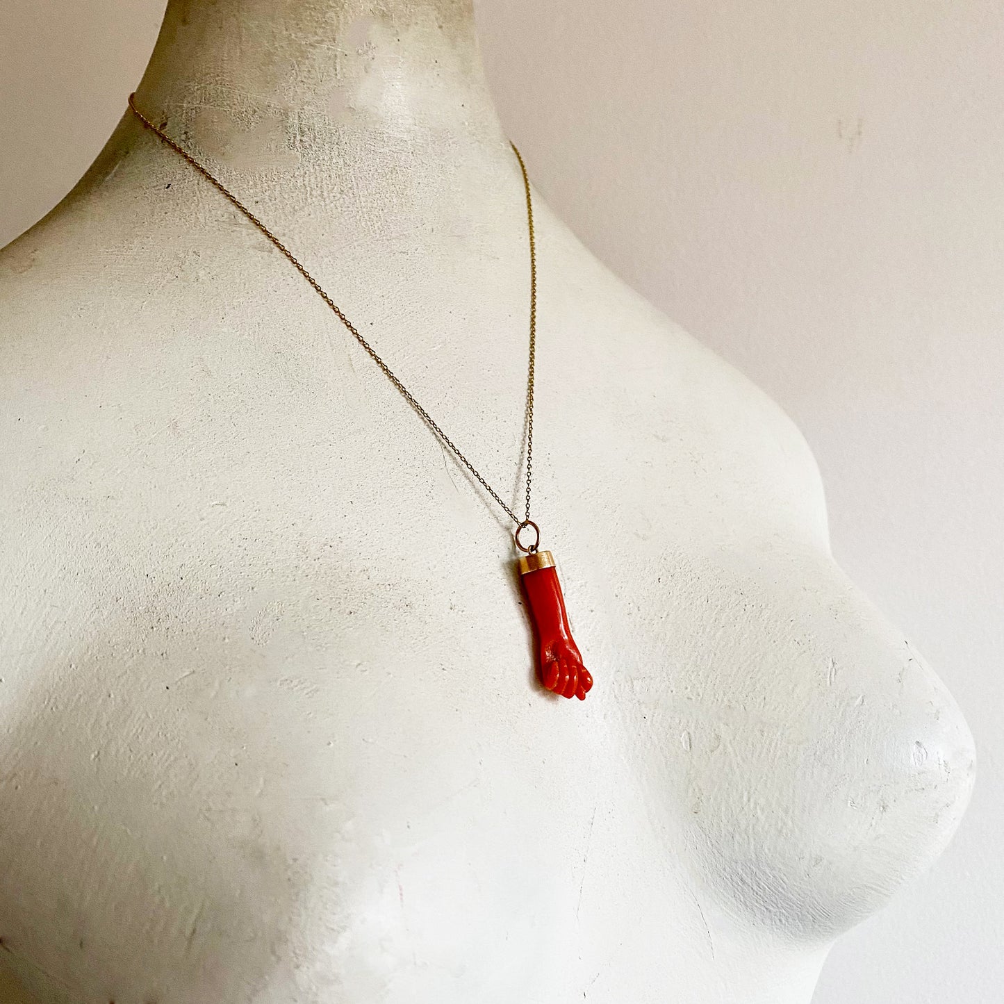 Antique 14K Gold Fold Figa Charm