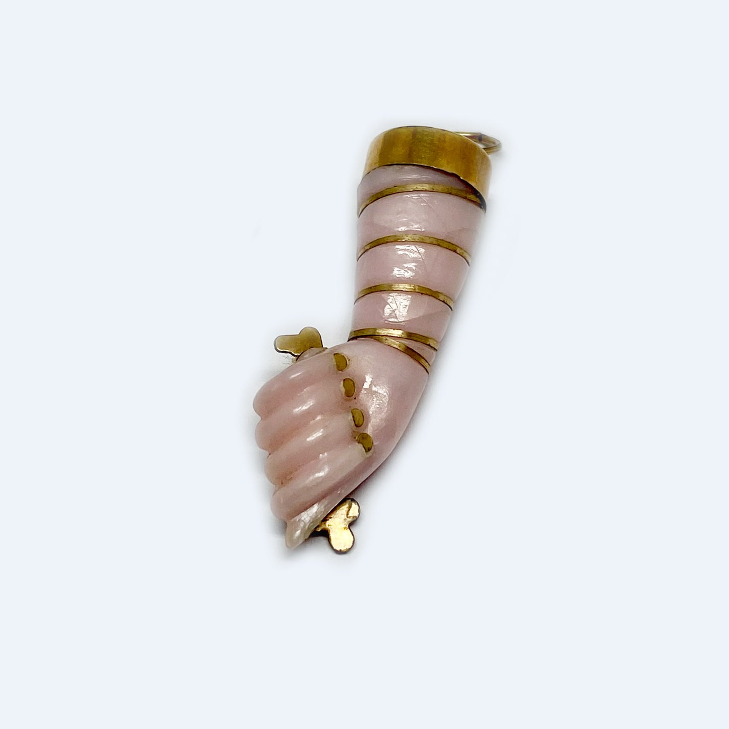 Vintage Pink Figa Gold Plated 1950's Figa Charm