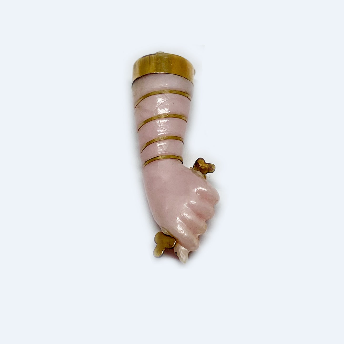 Vintage Pink Figa Gold Plated 1950's Figa Charm