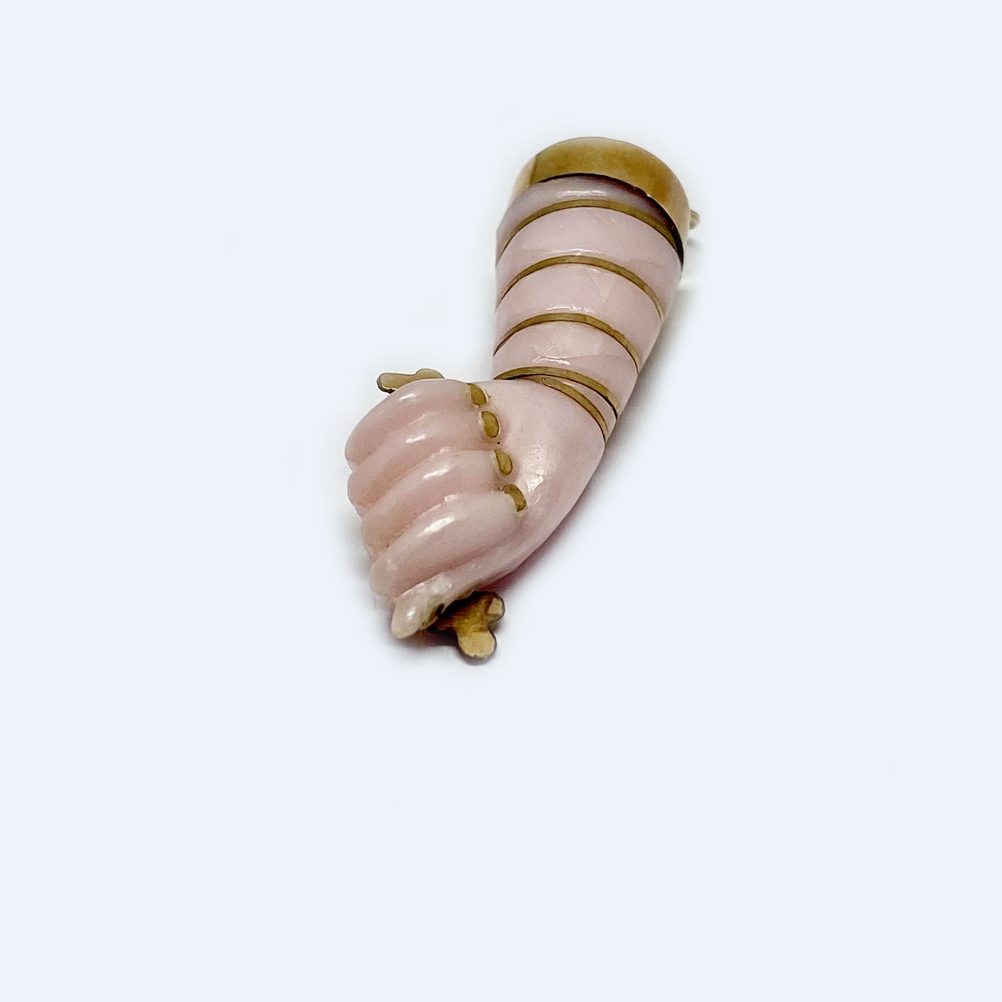 Vintage Pink Figa Gold Plated 1950's Figa Charm