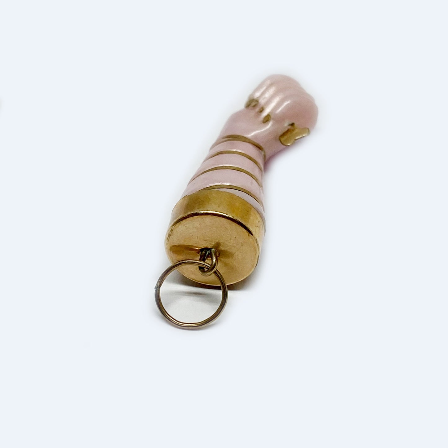 Vintage Pink Figa Gold Plated 1950's Figa Charm