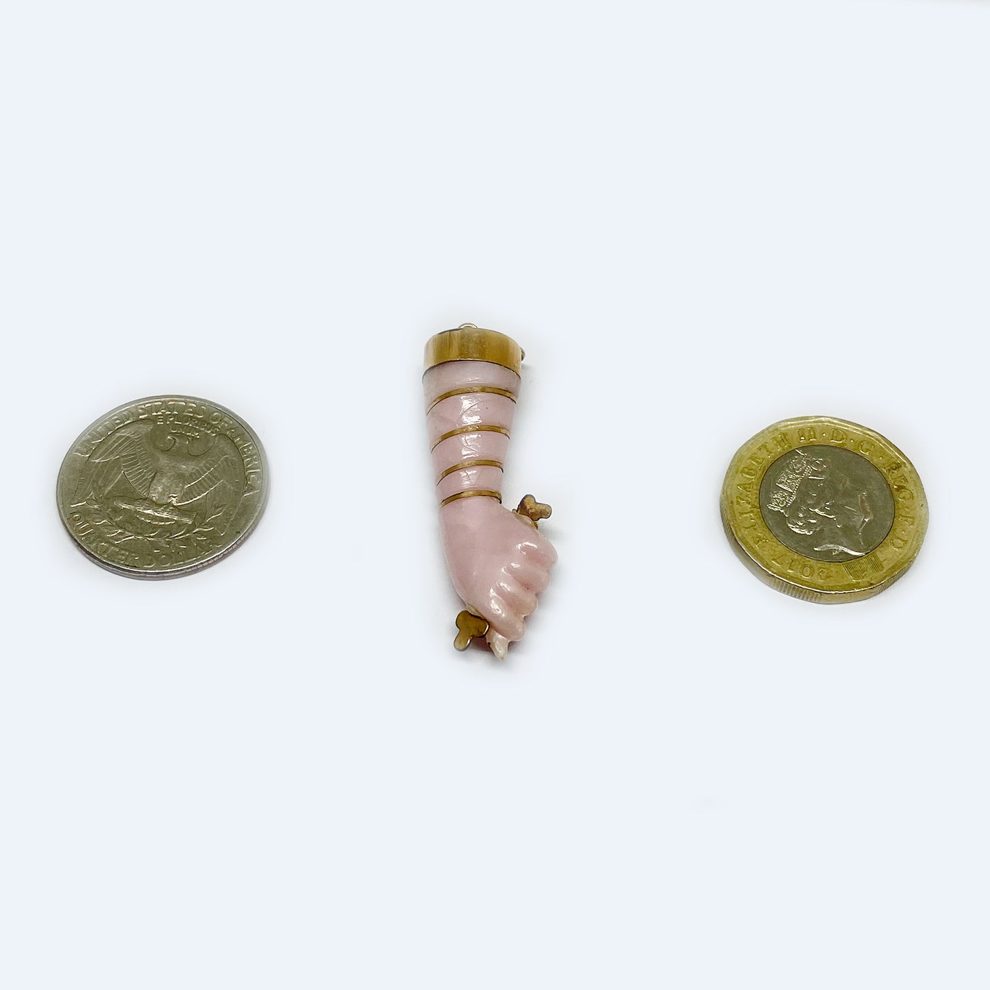 Vintage Pink Figa Gold Plated 1950's Figa Charm