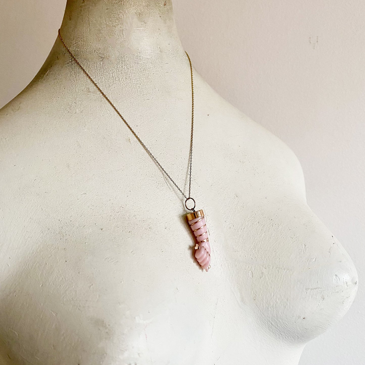 Vintage Pink Figa Gold Plated 1950's Figa Charm