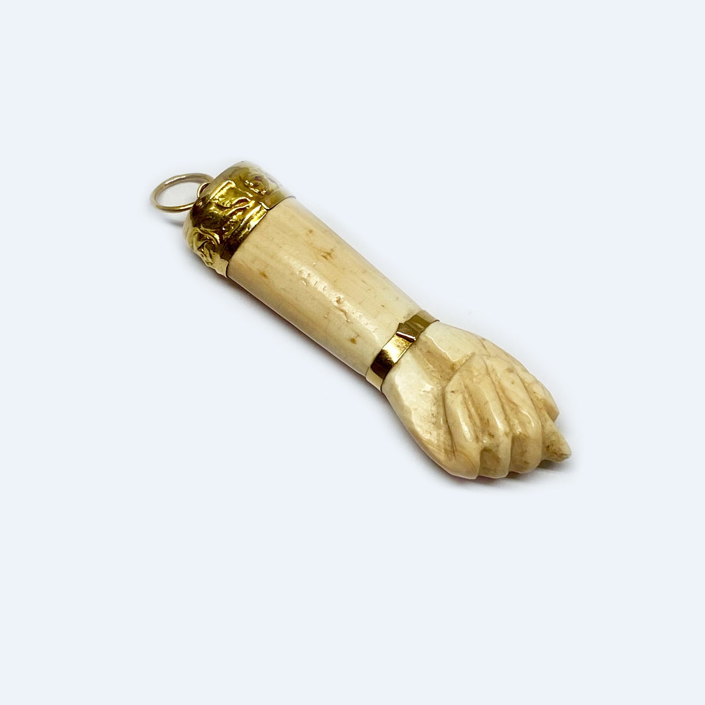 Antique 14k Gold Conch Shell Figa Charm