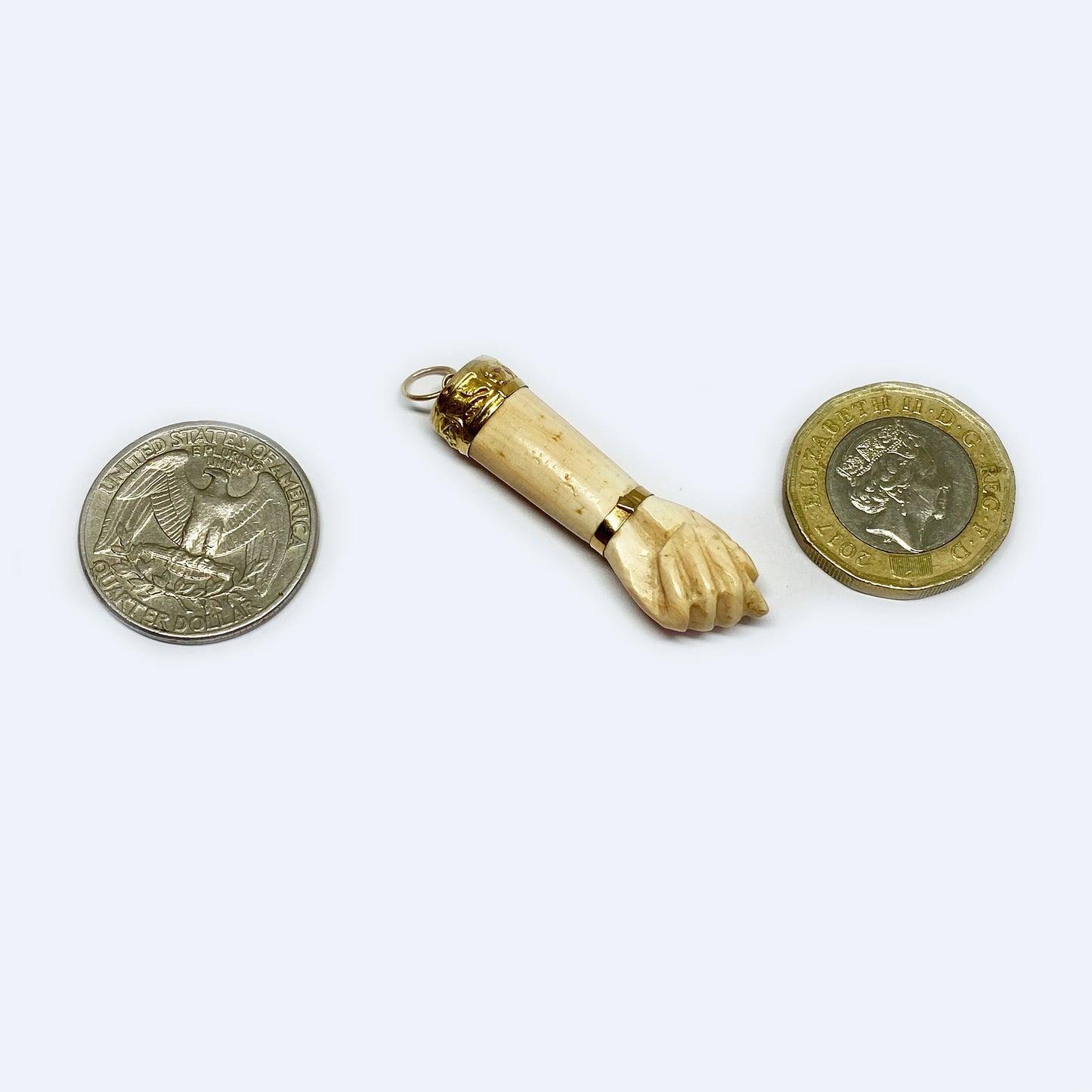 Antique 14k Gold Conch Shell Figa Charm