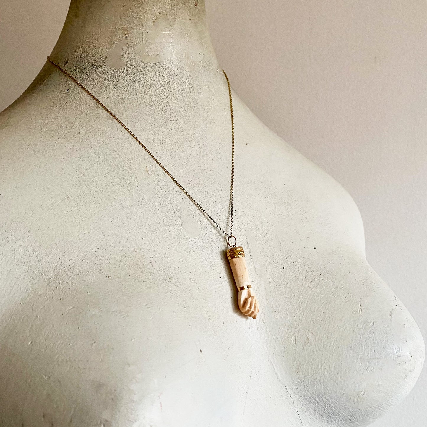 Antique 14k Gold Conch Shell Figa Charm