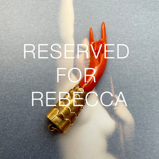 Antique 16k Coral Figa, Horned Hand, 16ct Gold Natural Mediterranean Coral, Lucky Charm, Figa Charm, Articulated, Mano Cornuta, Sign Of Horn