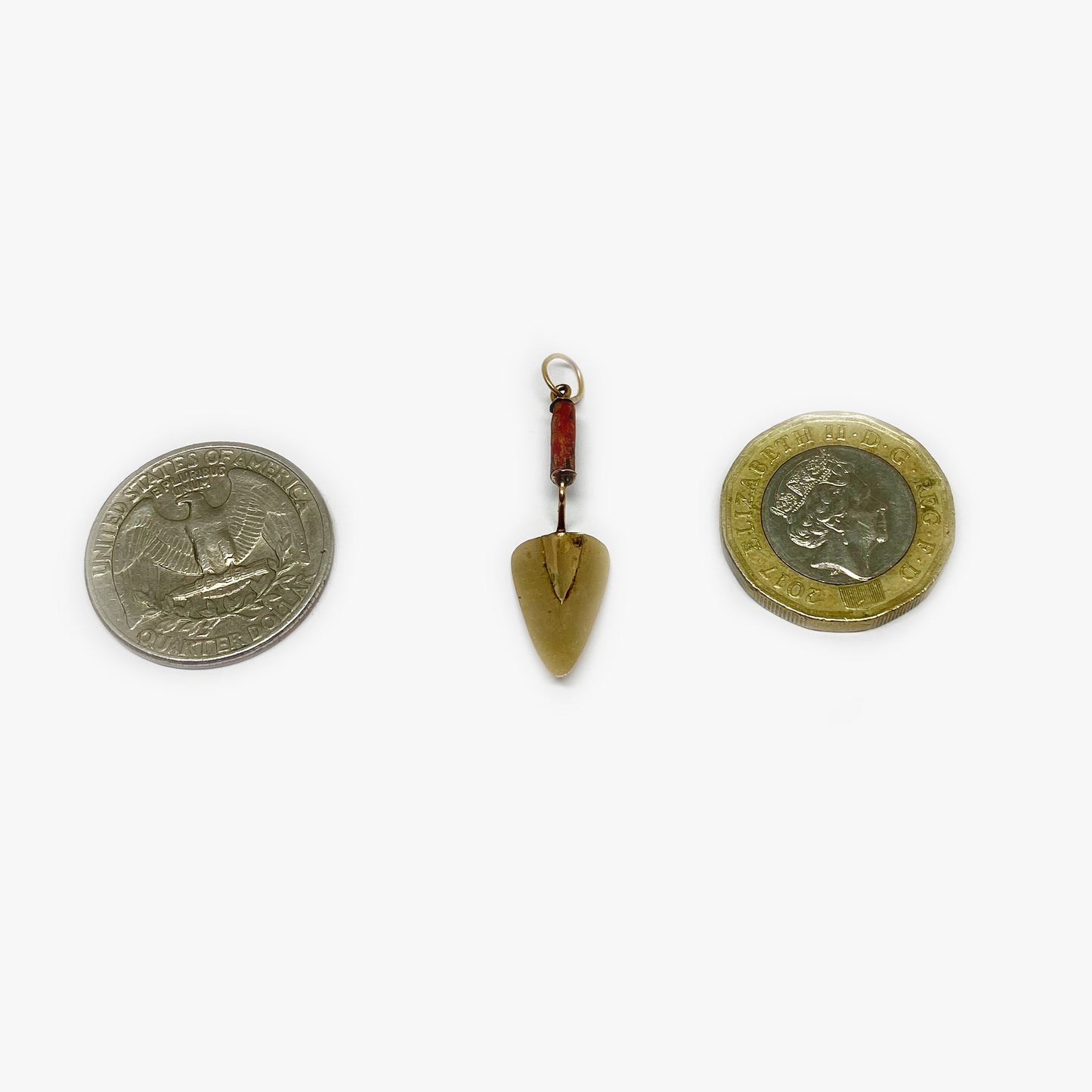 Vintage 14k Gold Trowel Pendant