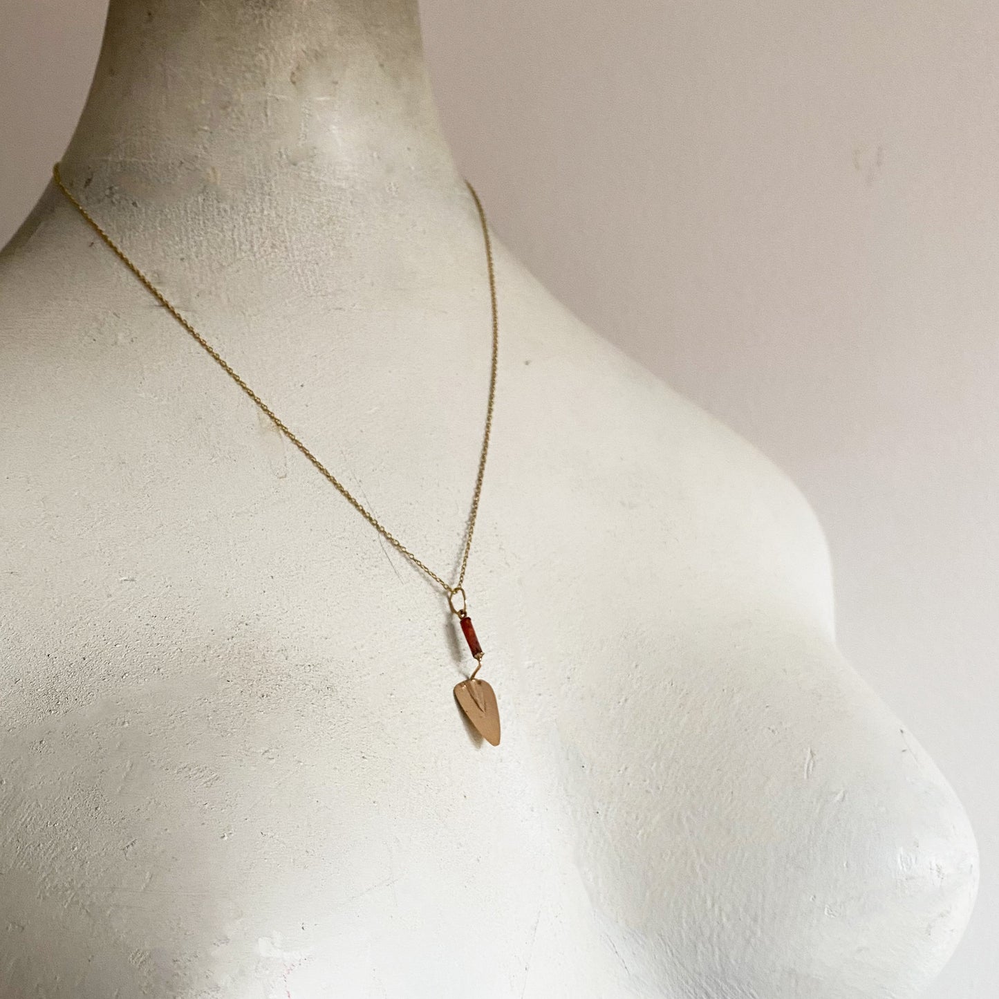 Vintage 14k Gold Trowel Pendant
