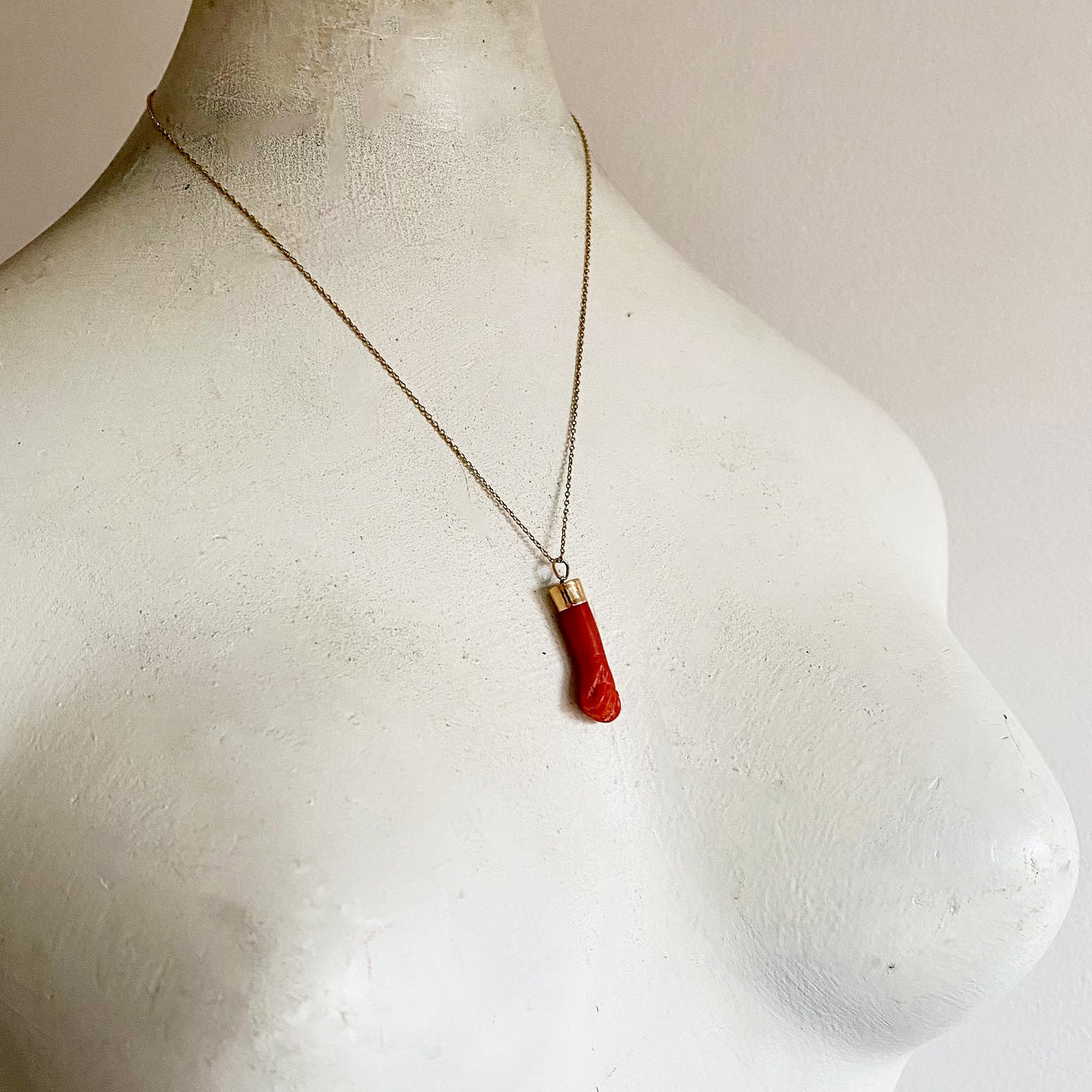 Antique 14k Coral Figa, 14ct Gold Mano Fico, Victorian, Natural Mediterranean Coral, Fist Charm, 1800s, Mano Figa, Figa Charm, Hand Jewelry