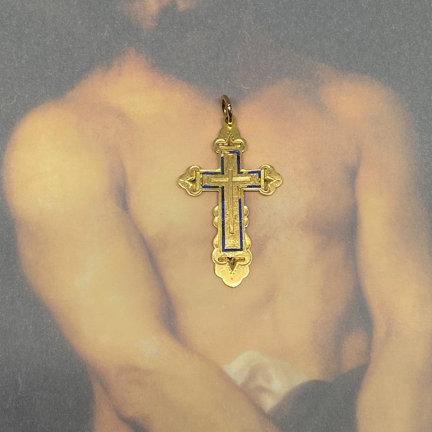 14k Gold Antique Imperial Russian Cross