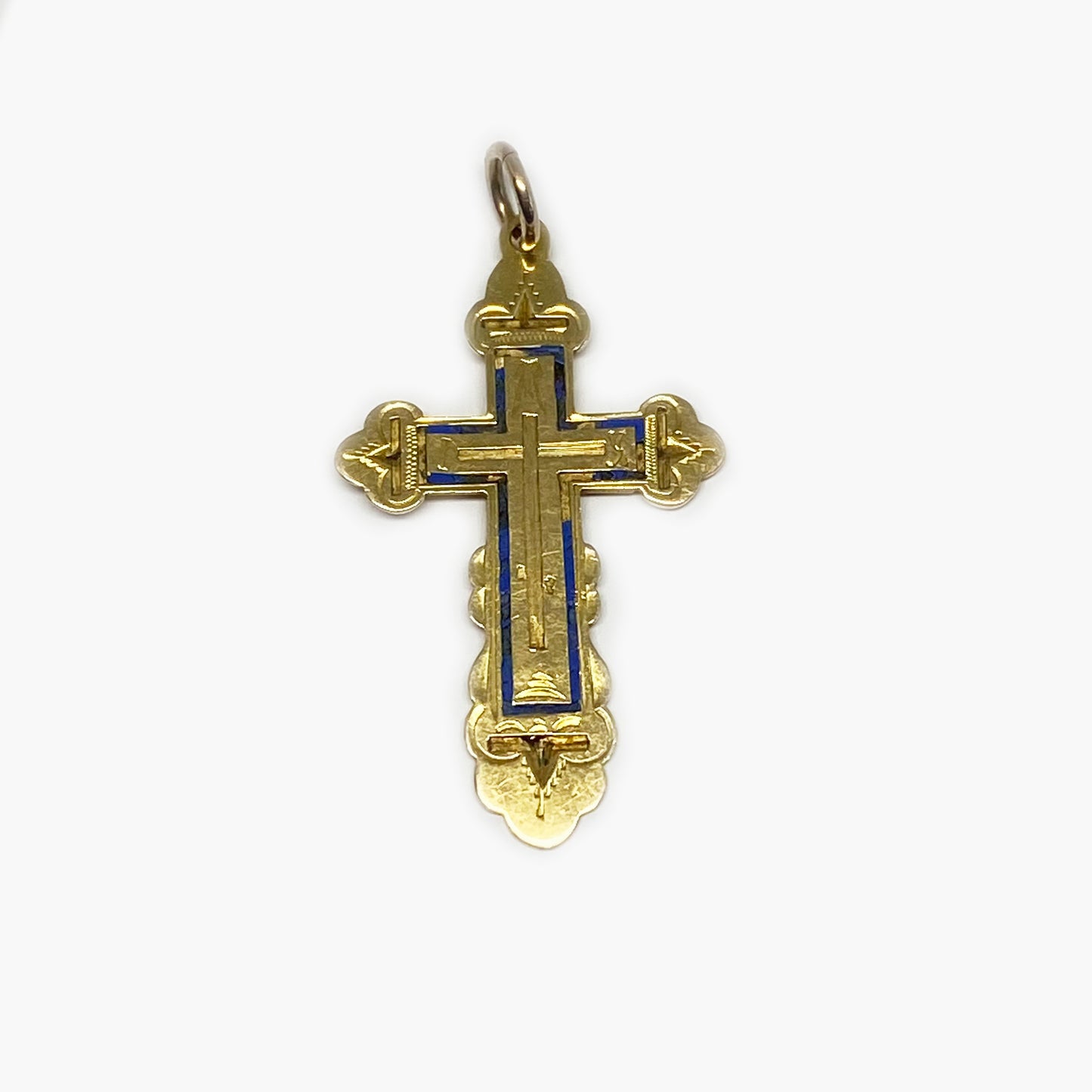 14k Gold Antique Imperial Russian Cross