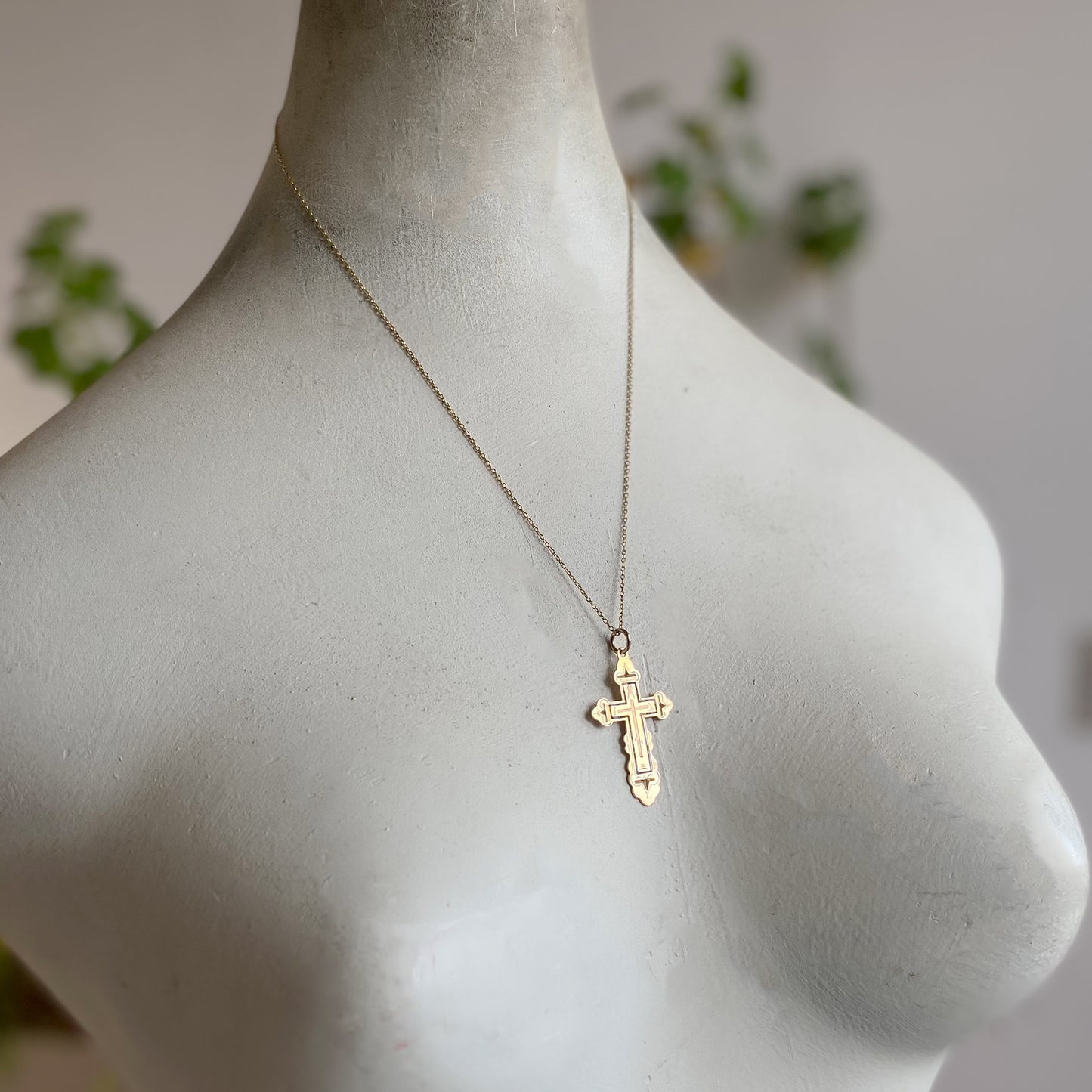 14k Gold Antique Imperial Russian Cross