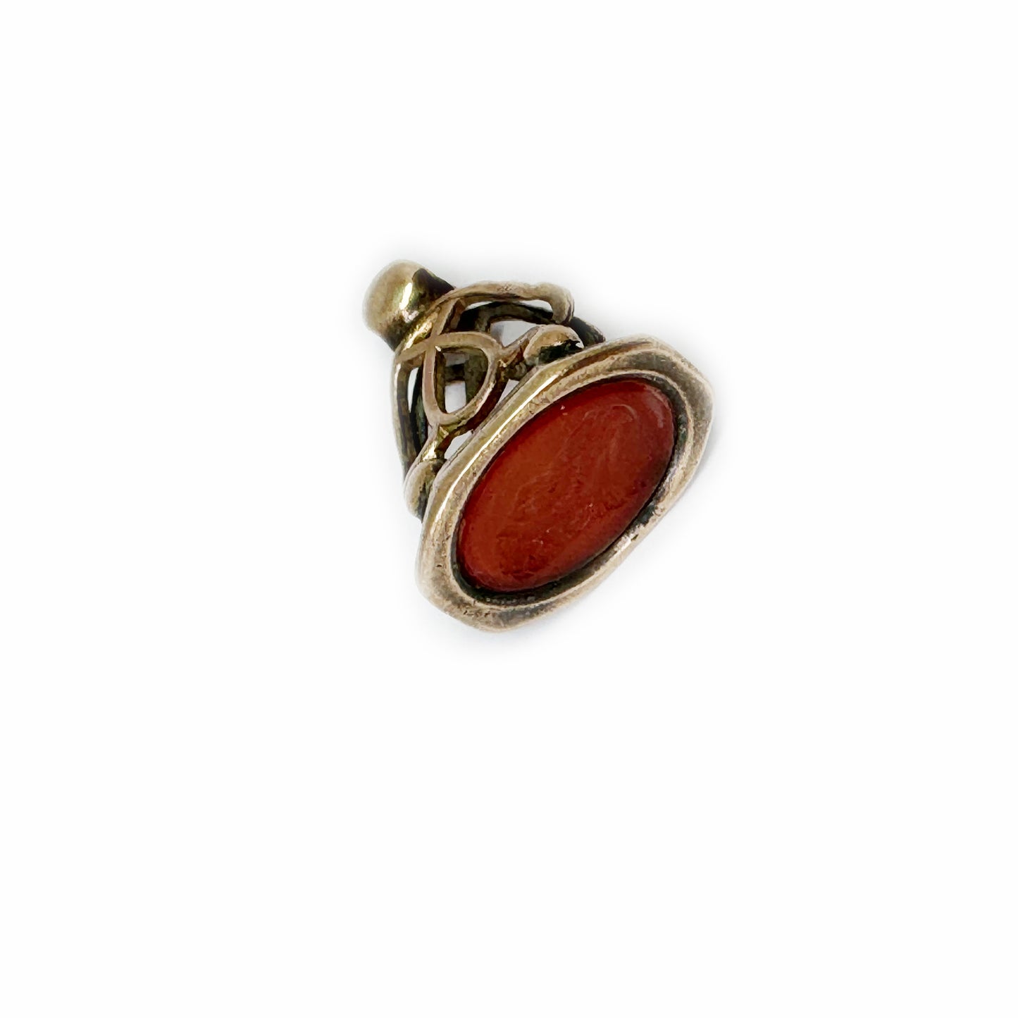 Victorian Carnelian Aristotles Intaglio Fob Seal, Antique Rolled Gold Fob Pendant, Stone Gold Filled Seal, 1800s Gold Cased Ornate Fob Cham