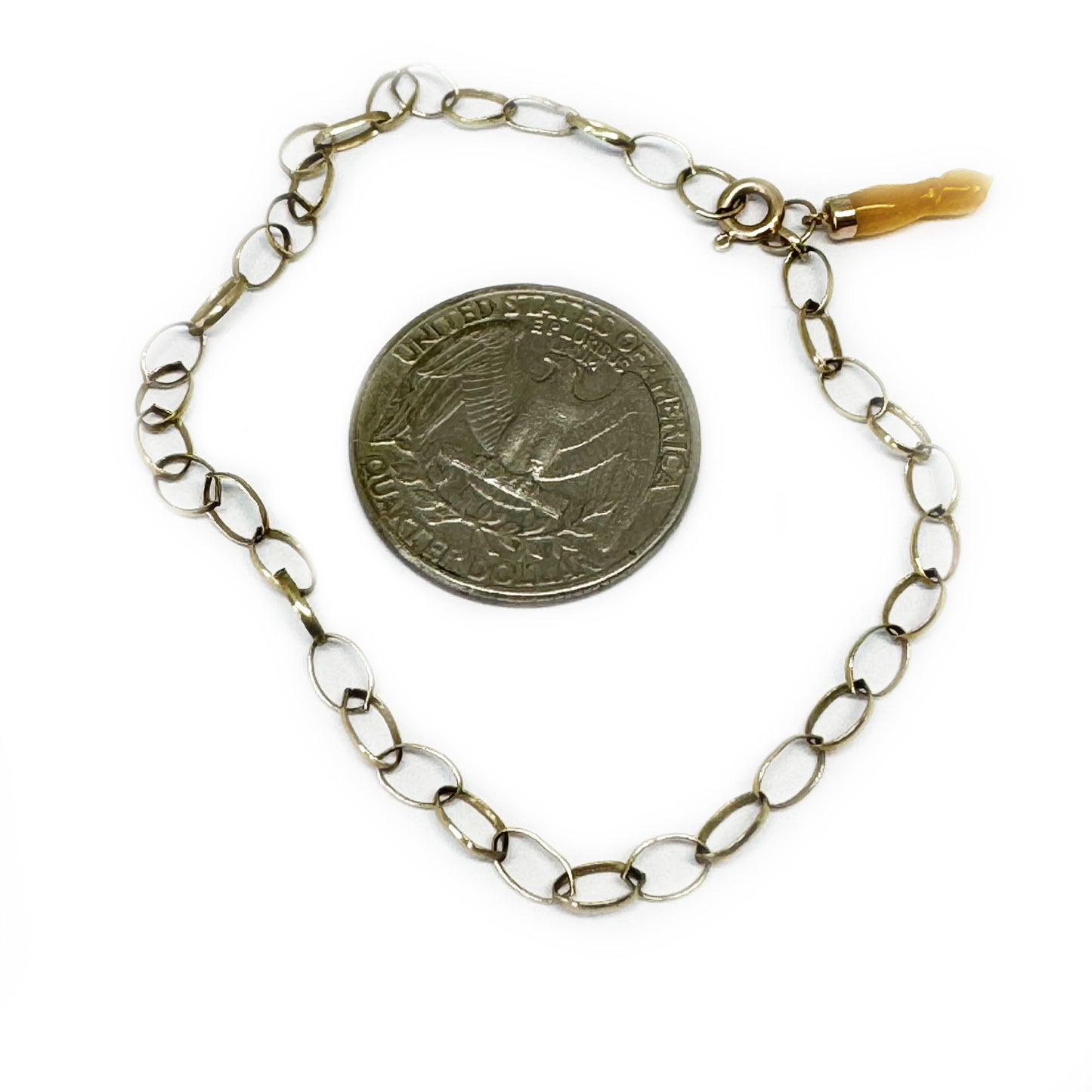 Vintage 9k Gold Bracelet Yellow Figa Charm, Midcentury Charm Bracelet, 9 ct Gold Chain Bracelet, Curb Link Bracelet, Gold Chain, Figa Charm