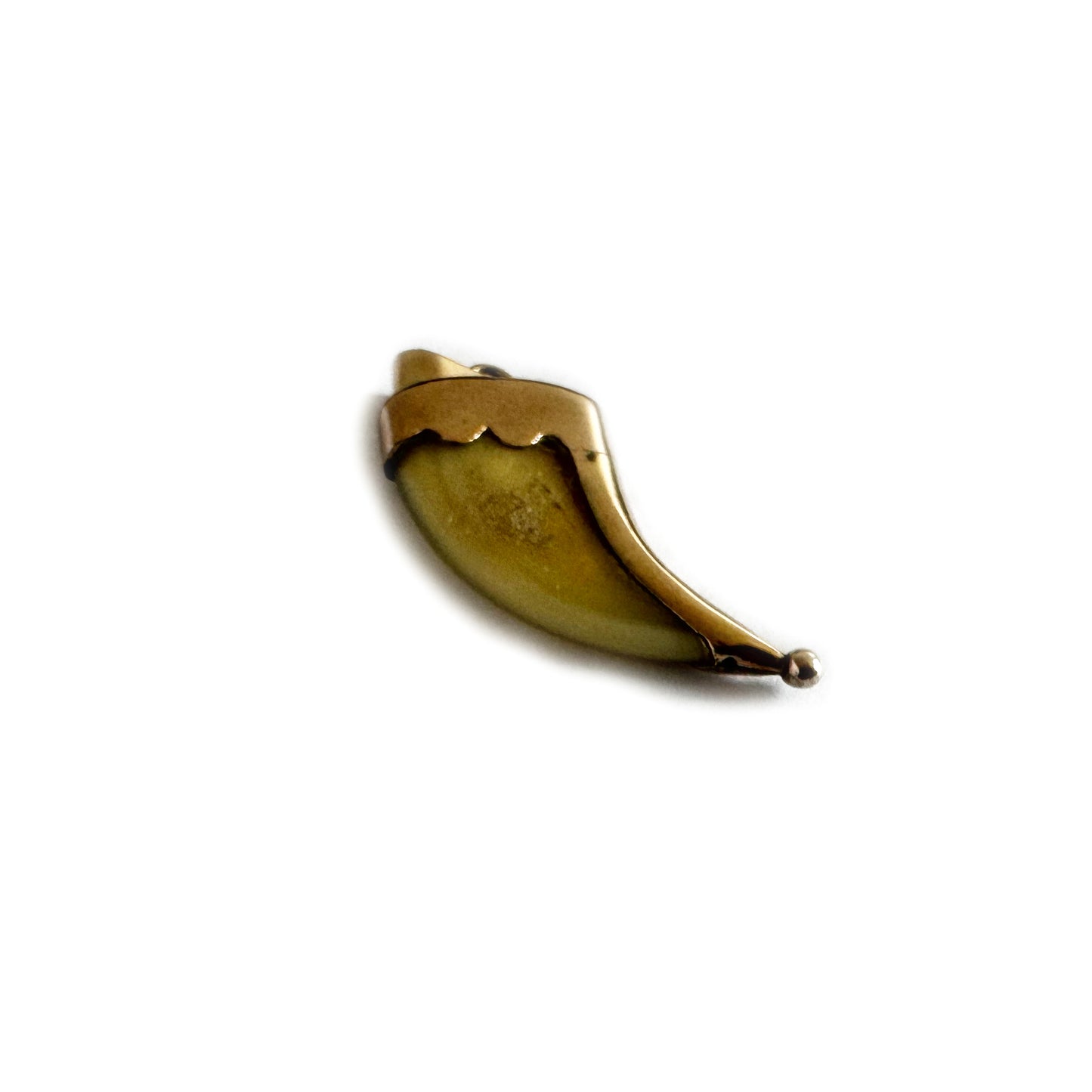 Antique 9K Gold Claw Pendant, 1900s Claw Jewelry, Edwardian Gold Amulet, Animal Talisman, Evil Eye, 9k Gold Tooth Claw Shaped Charm