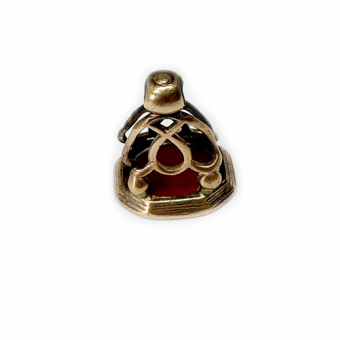 Victorian Carnelian Aristotles Intaglio Fob Seal, Antique Rolled Gold Fob Pendant, Stone Gold Filled Seal, 1800s Gold Cased Ornate Fob Cham