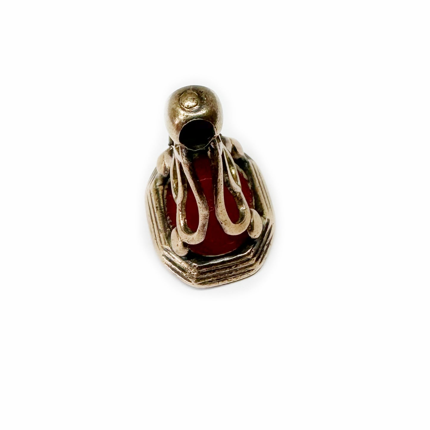 Victorian Carnelian Aristotles Intaglio Fob Seal, Antique Rolled Gold Fob Pendant, Stone Gold Filled Seal, 1800s Gold Cased Ornate Fob Cham