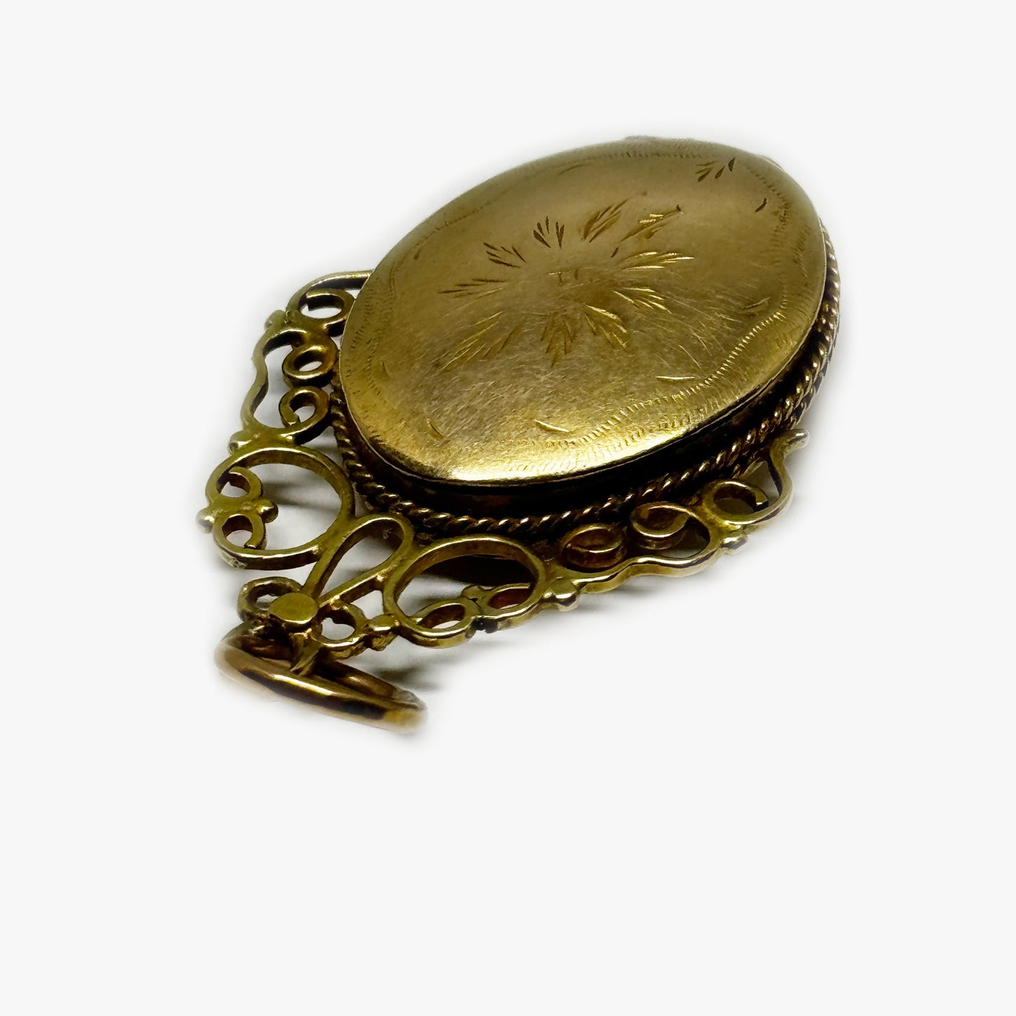 Antique 14k Gold Locket, 14 ct Gold Reliquary, Locket, Portuguese 1800s, Double Sided Locket, Holy Reliquary, 14k Gold Sacred Locket Ex Voto