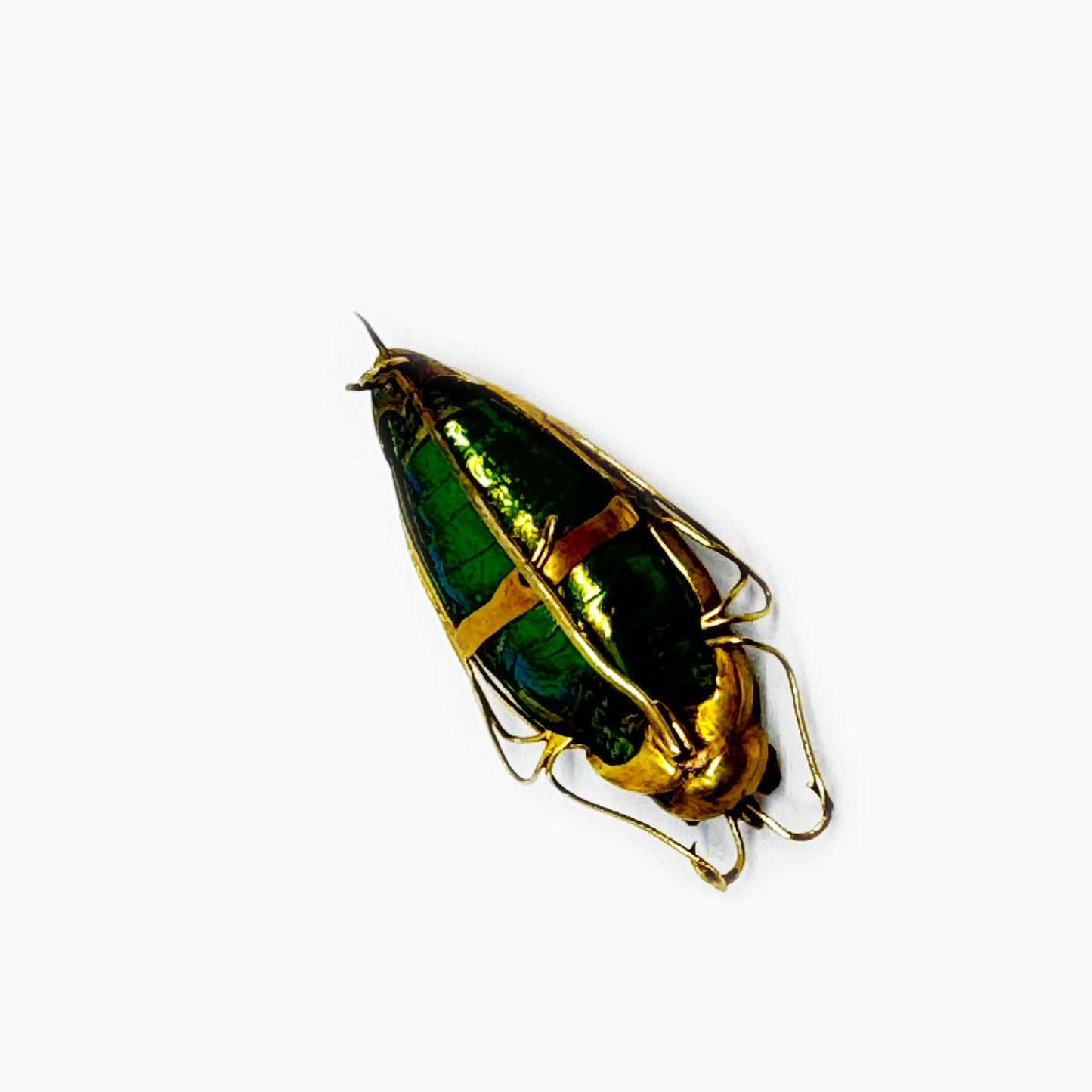 Antique Scarab Beetle Brooch, 9k Gold Victorian Green Jewel Beetle Pin, Vintage Real Green Beetle Gold Pin 9 ct Gold, Egyptian Revival