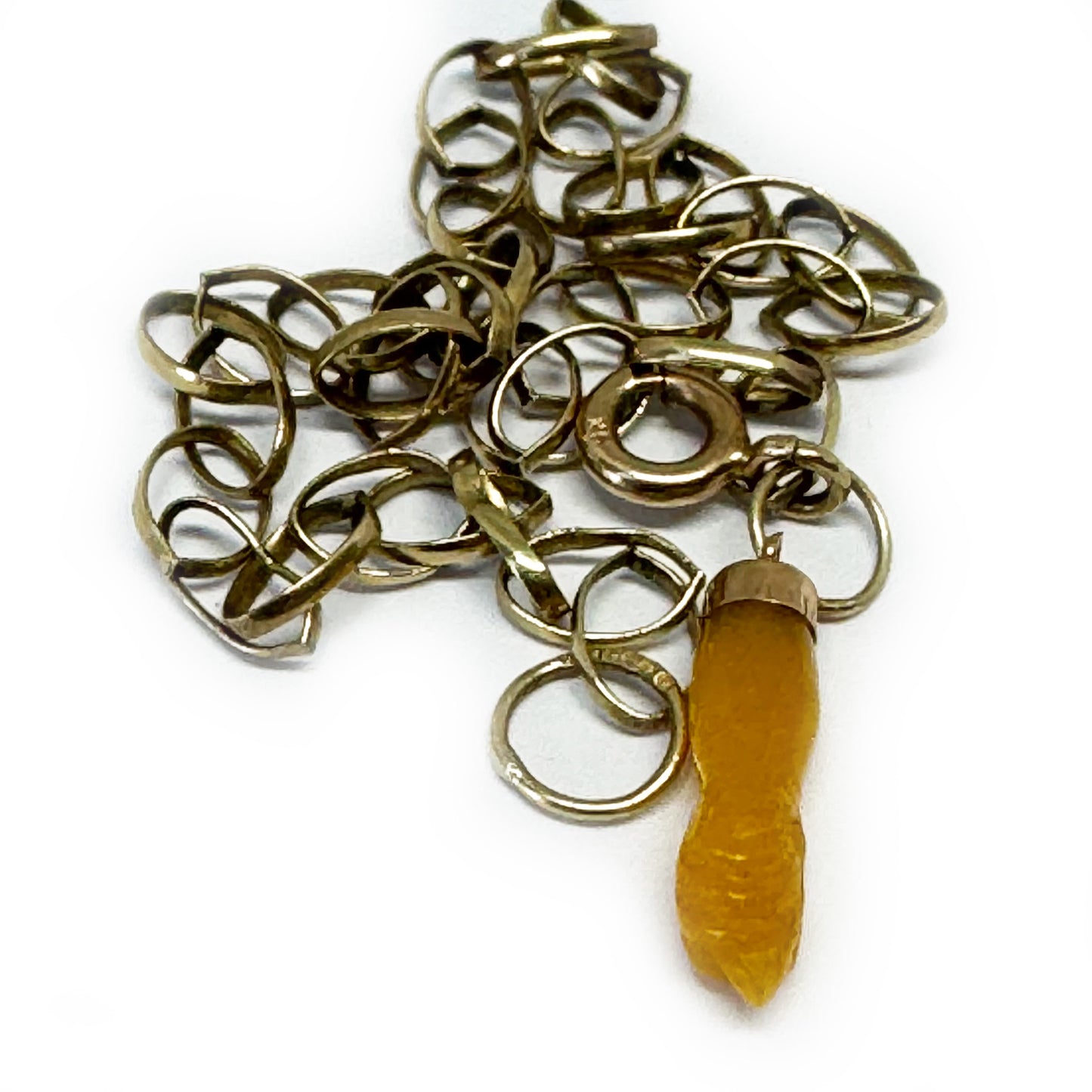 Vintage 9k Gold Bracelet Yellow Figa Charm, Midcentury Charm Bracelet, 9 ct Gold Chain Bracelet, Curb Link Bracelet, Gold Chain, Figa Charm