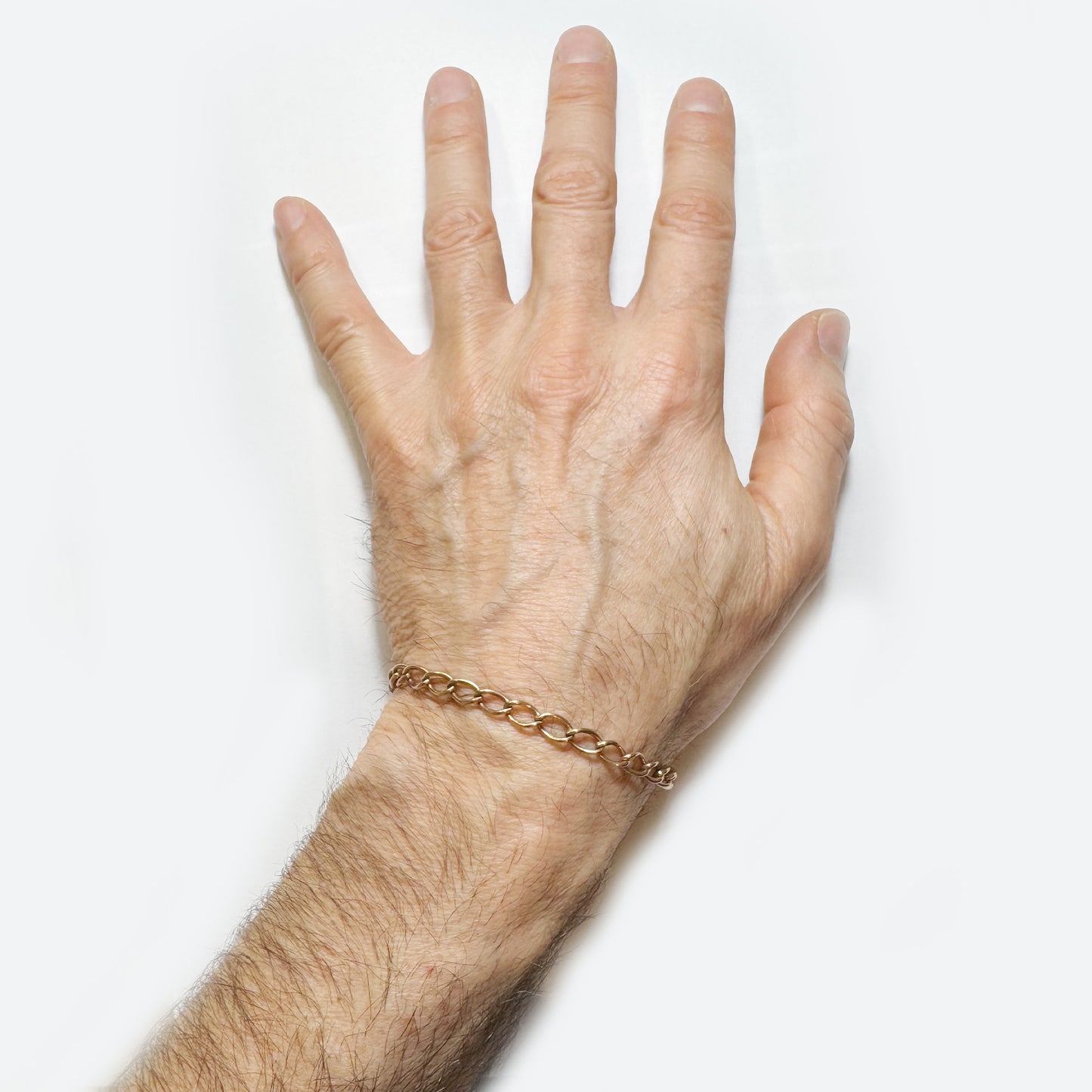 Vintage 9k Rose Gold Bracelet, Midcentury Charm Bracelet, 9ct Gold Chain Bracelet, Curb Link Bracelet, Hallmarked 9 375, Gold Chain Bracelet