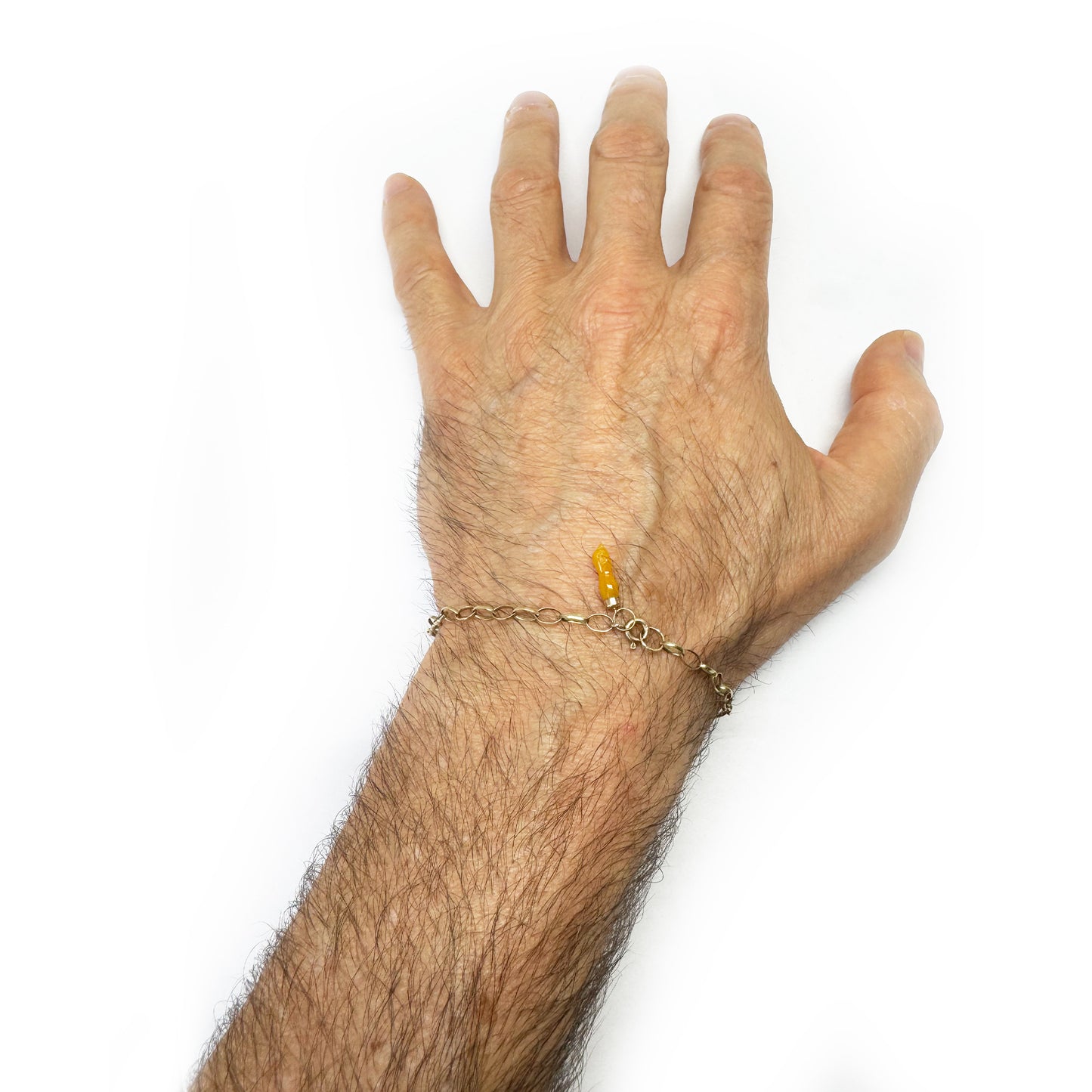 Vintage 9k Gold Bracelet Yellow Figa Charm, Midcentury Charm Bracelet, 9 ct Gold Chain Bracelet, Curb Link Bracelet, Gold Chain, Figa Charm
