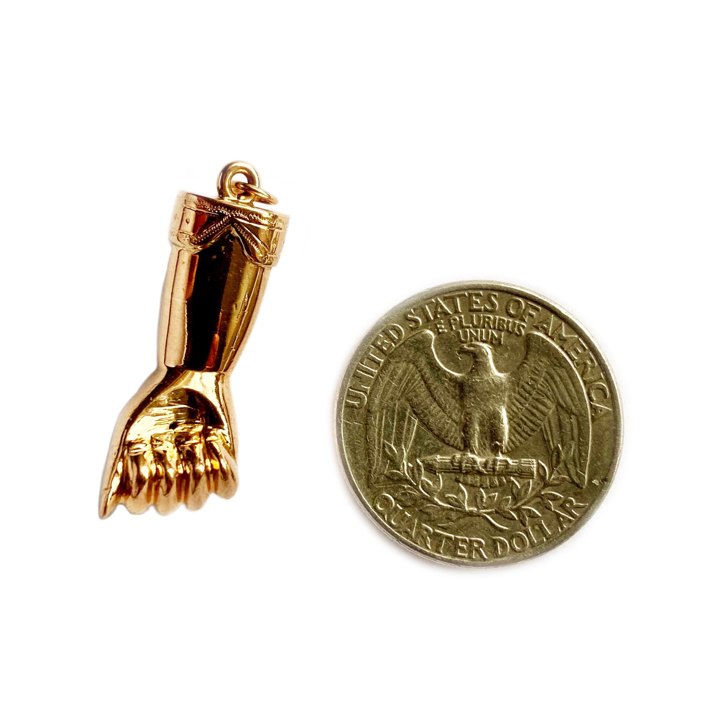 Vintage Solid 18k Gold Figa Charm