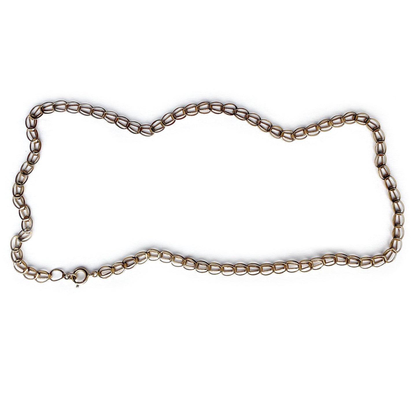 Vintage 9k Gold Chain, 1970s Chain Necklace