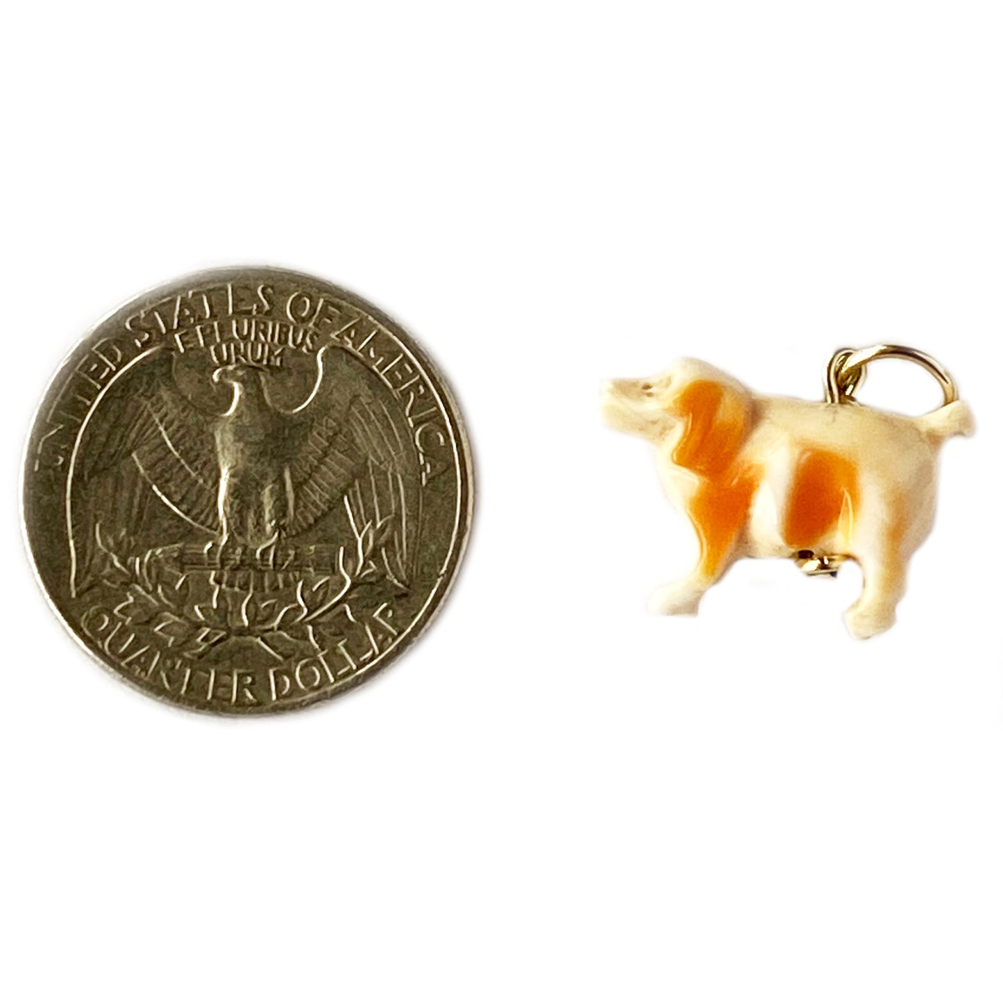 Antique Victorian 9k Gold Victorian Coral Dog Pendant