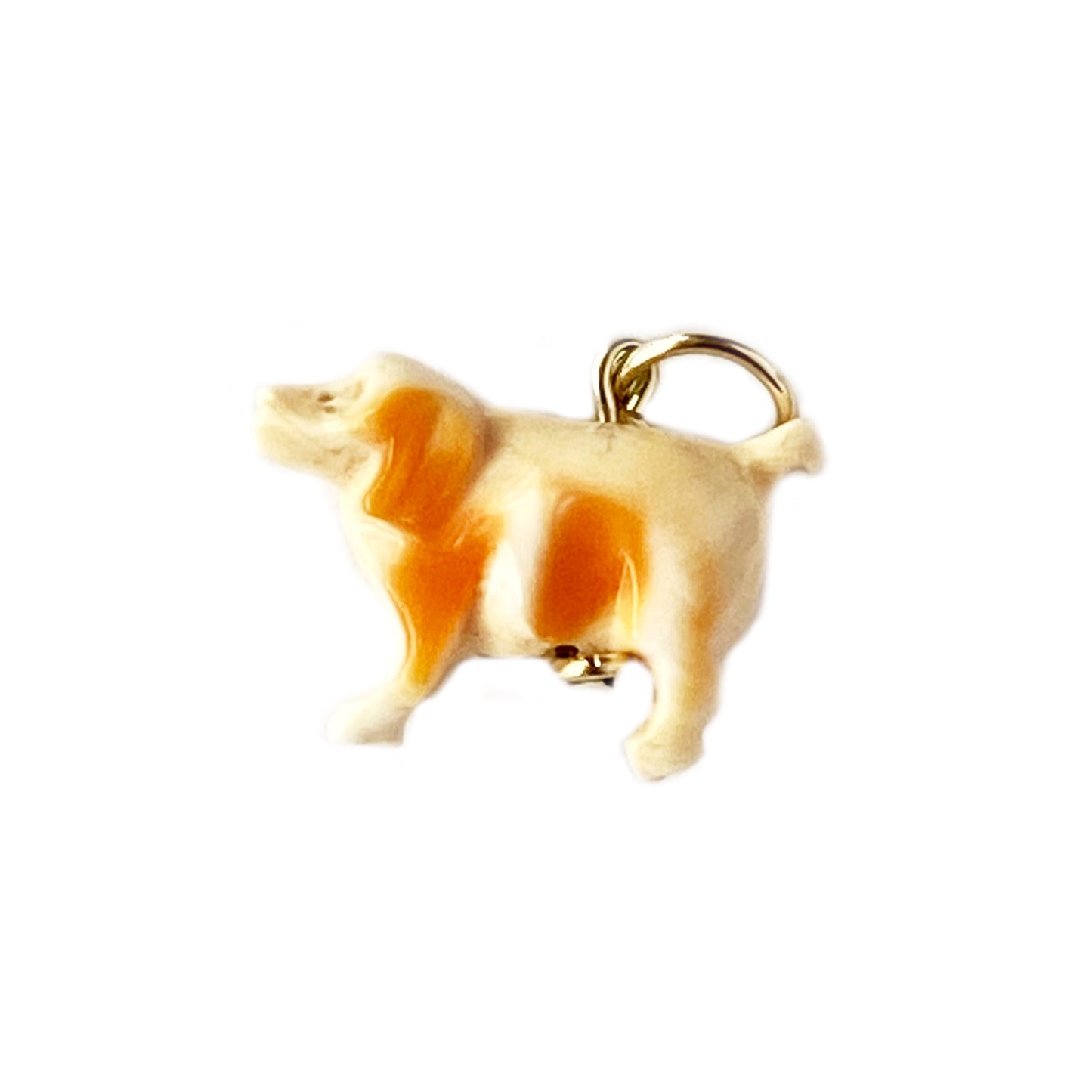 Antique Victorian 9k Gold Victorian Coral Dog Pendant