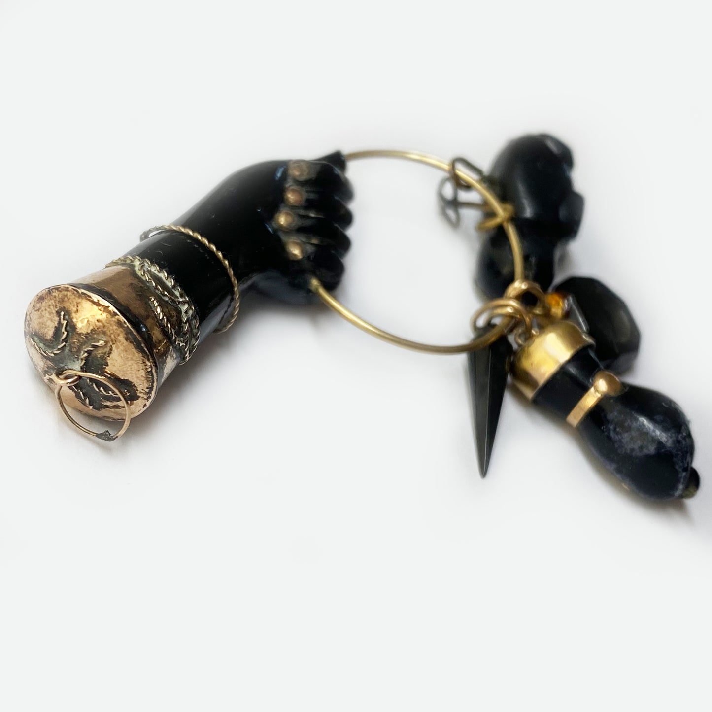 Vintage 1930/40s Black Resin Figa Charm